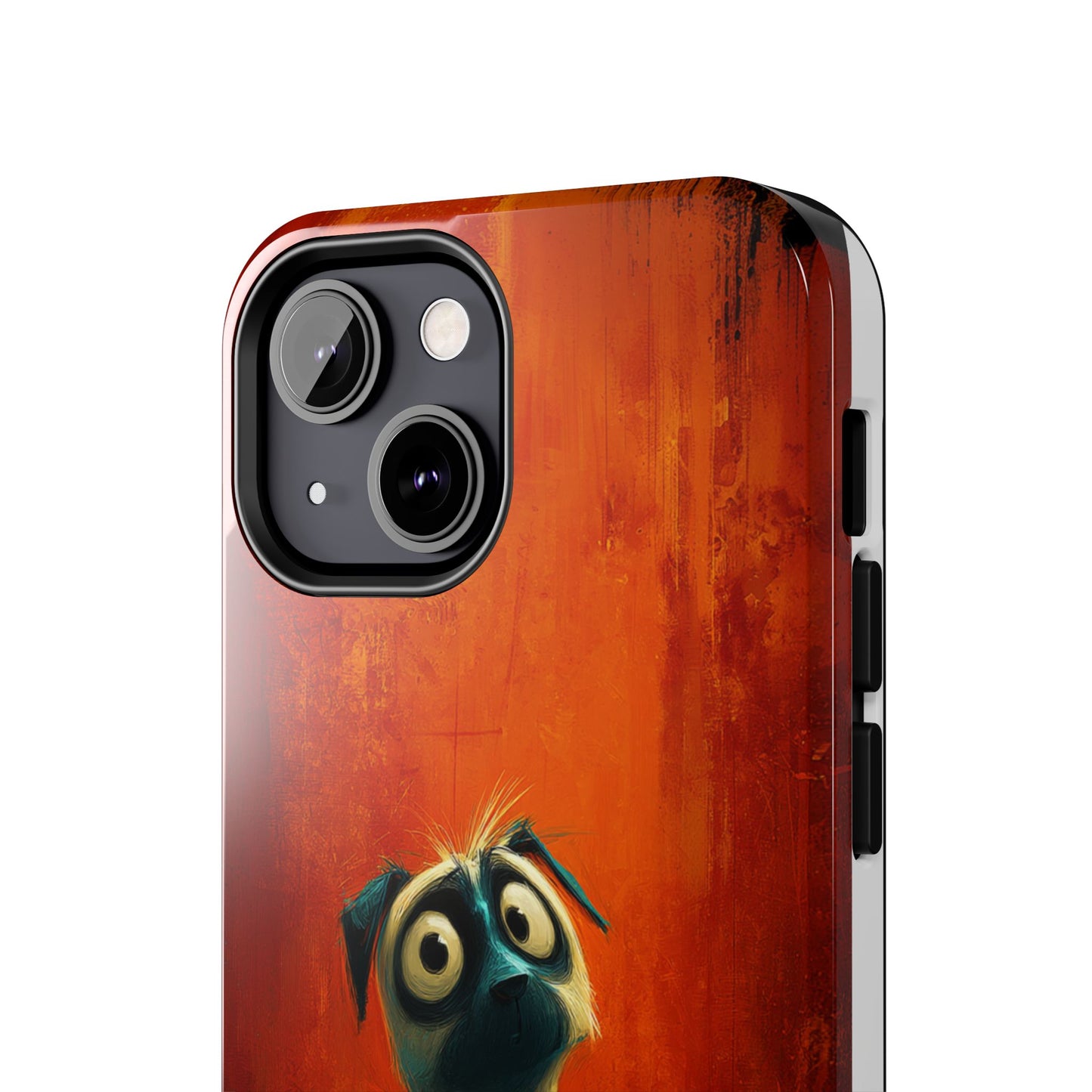 Whimsical Dog Art Tough Phone Case - Durable Protection for Pet Lovers