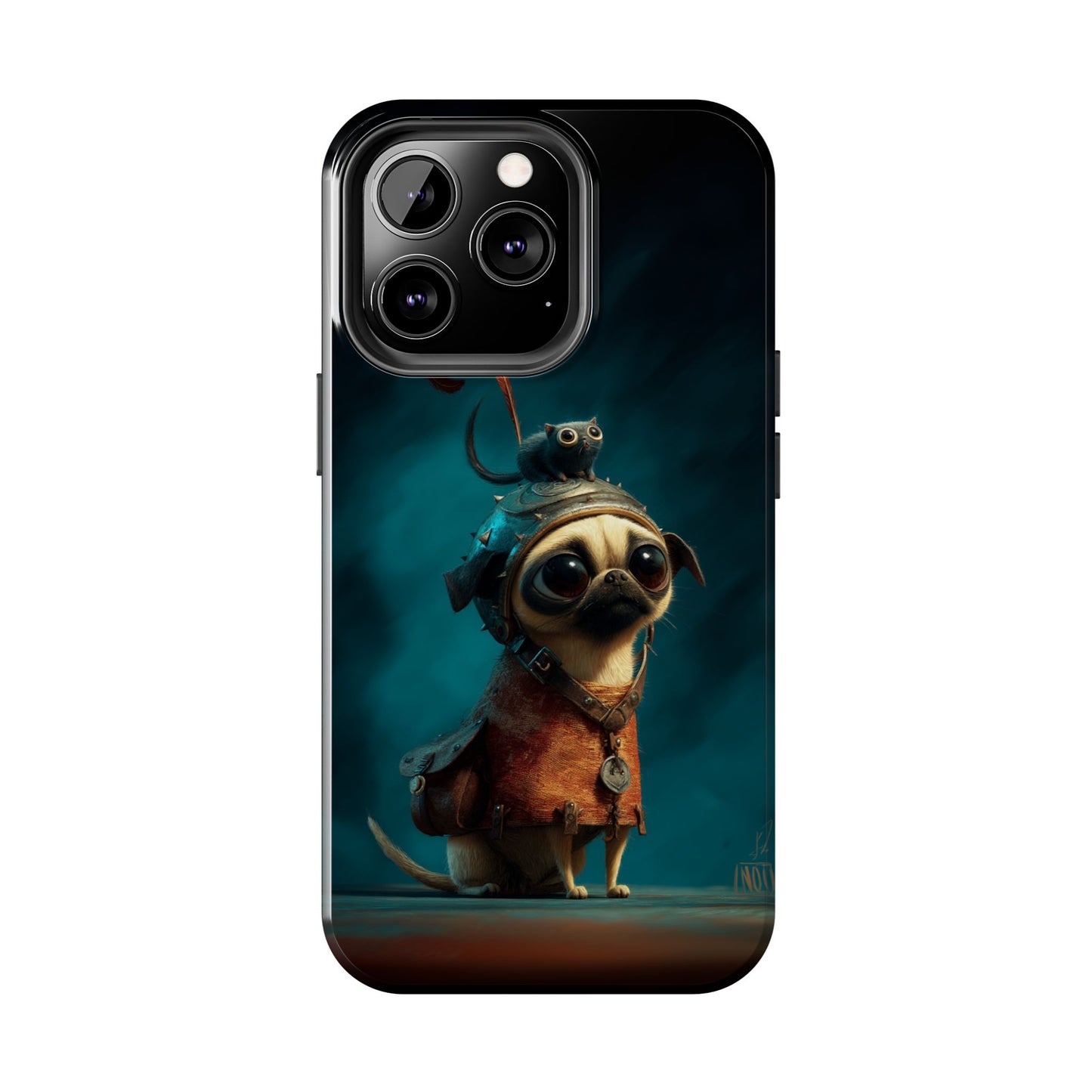 Cute Pug Adventure Tough Phone Case - Durable Protection for Pet Lovers