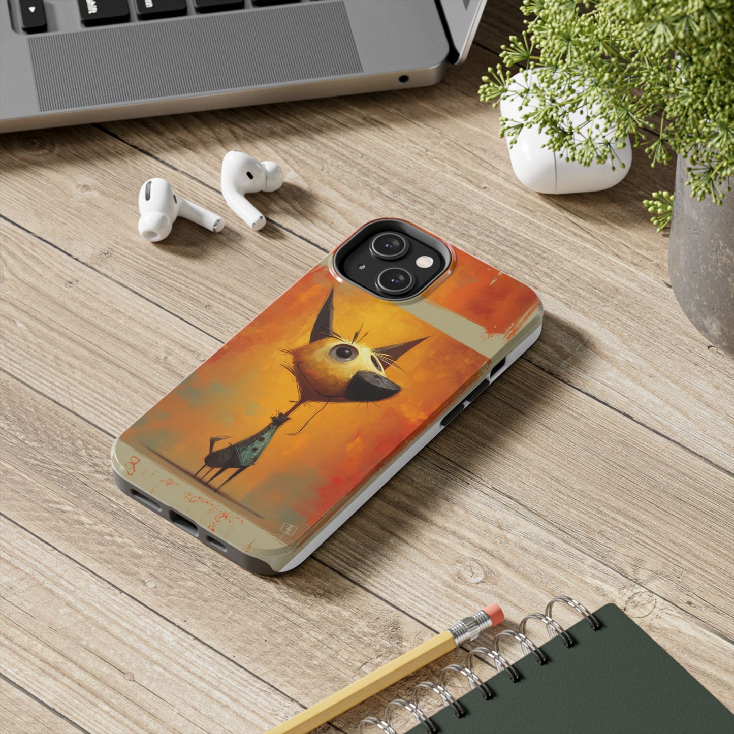Whimsical Dog Art Tough Phone Case - Fun & Stylish Pet Lover Gift