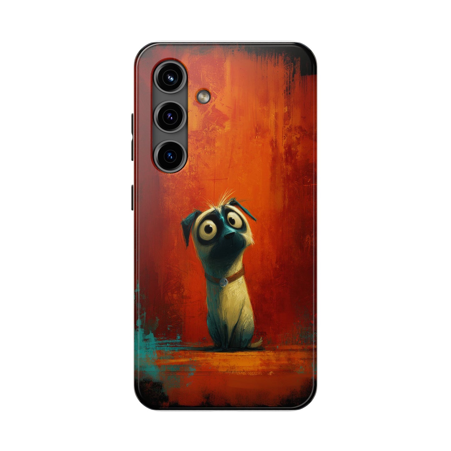 Whimsical Dog Art Tough Phone Case - Durable Protection for Pet Lovers
