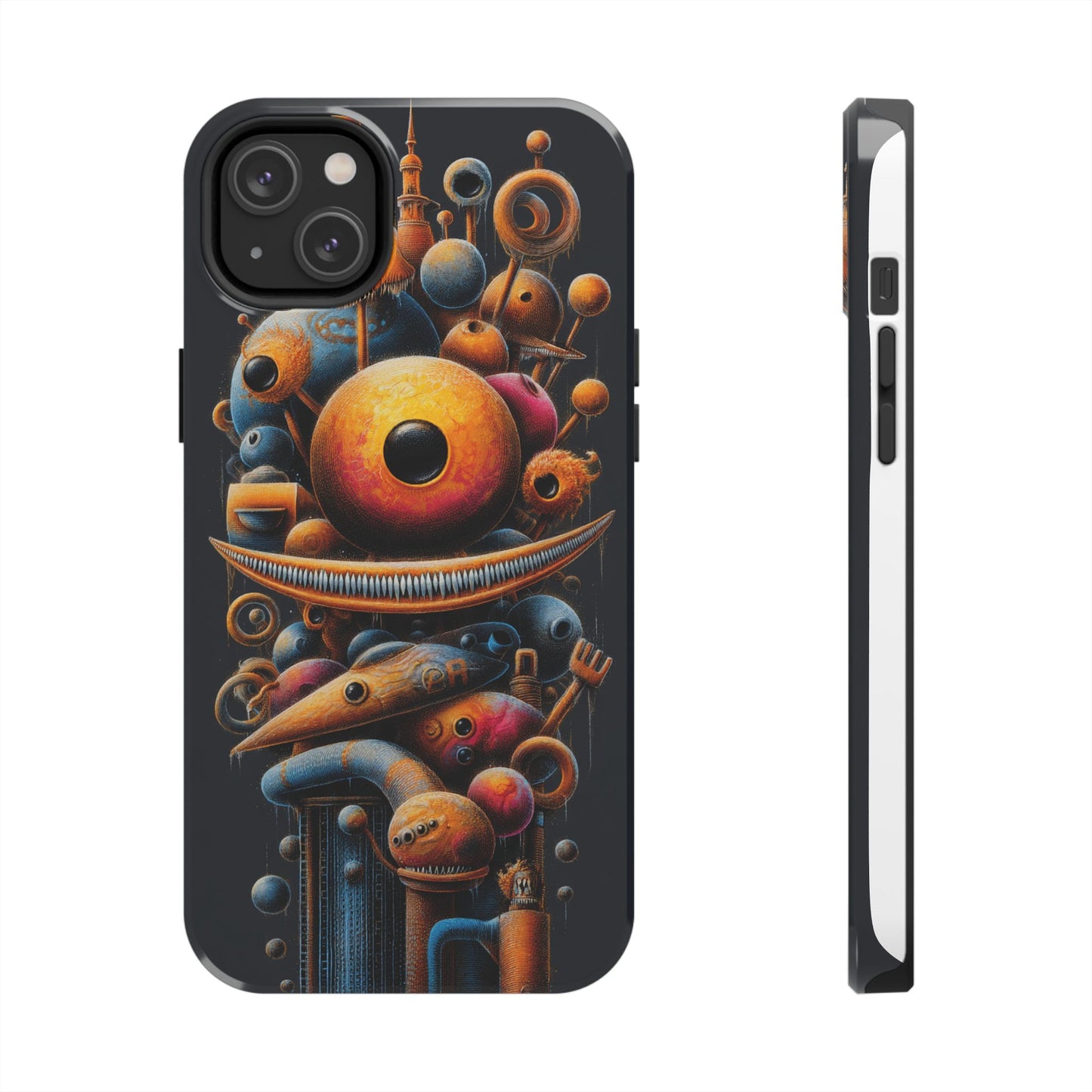 Unique Tough Phone Case with Abstract Art Design
