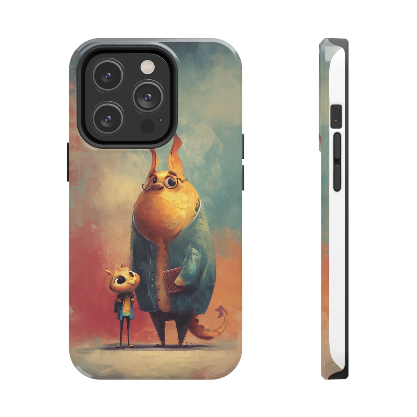Animal Art Tough Phone Cases, Cute Character Phone Protector, Unique Cartoon Phone Cover, Fun Gift for Kids, Birthday or Holiday Present