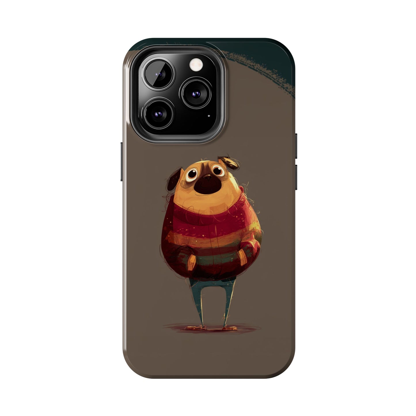 Cute Pug Tough Phone Case - Durable & Stylish Protection for Pet Lovers