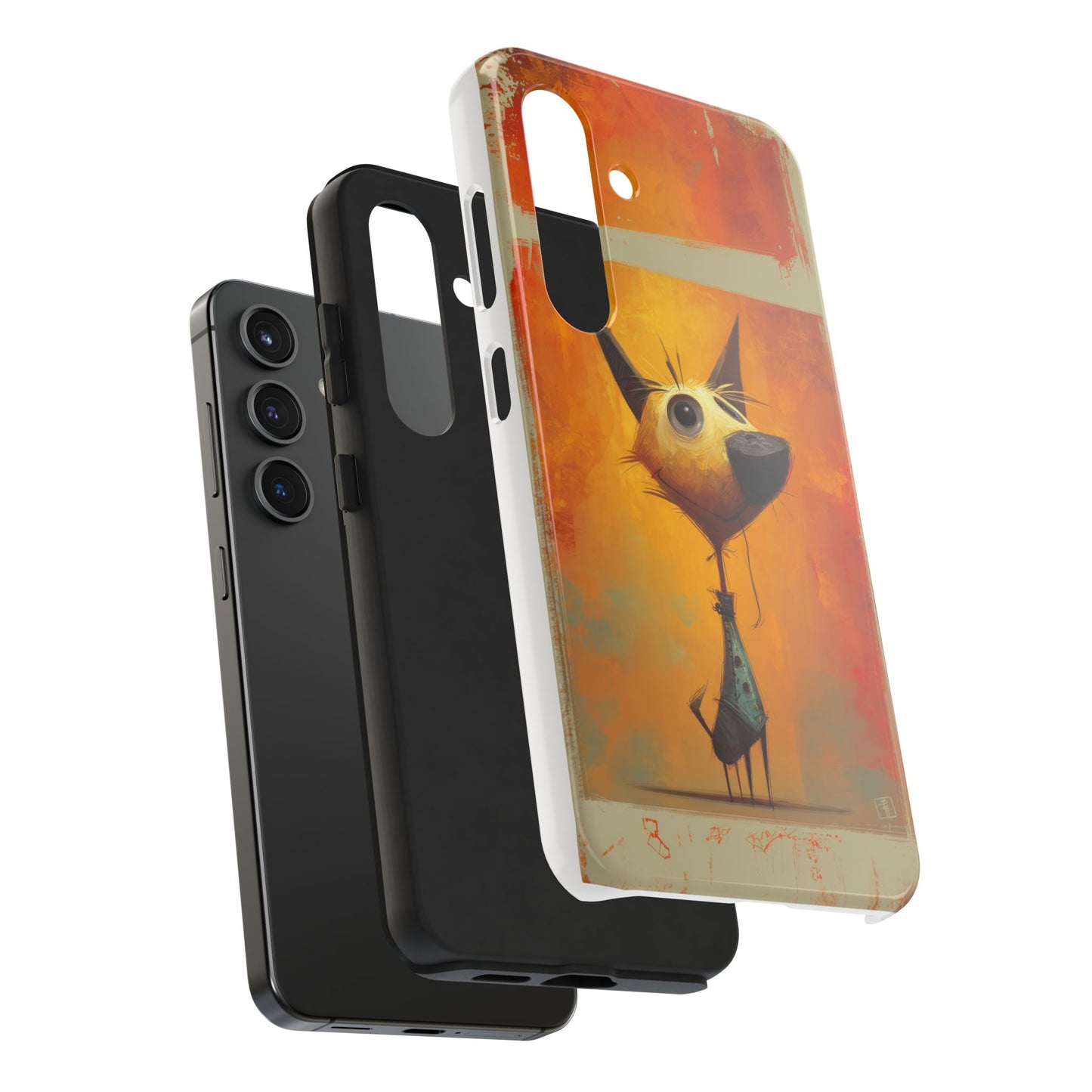 Whimsical Dog Art Tough Phone Case - Fun & Stylish Pet Lover Gift