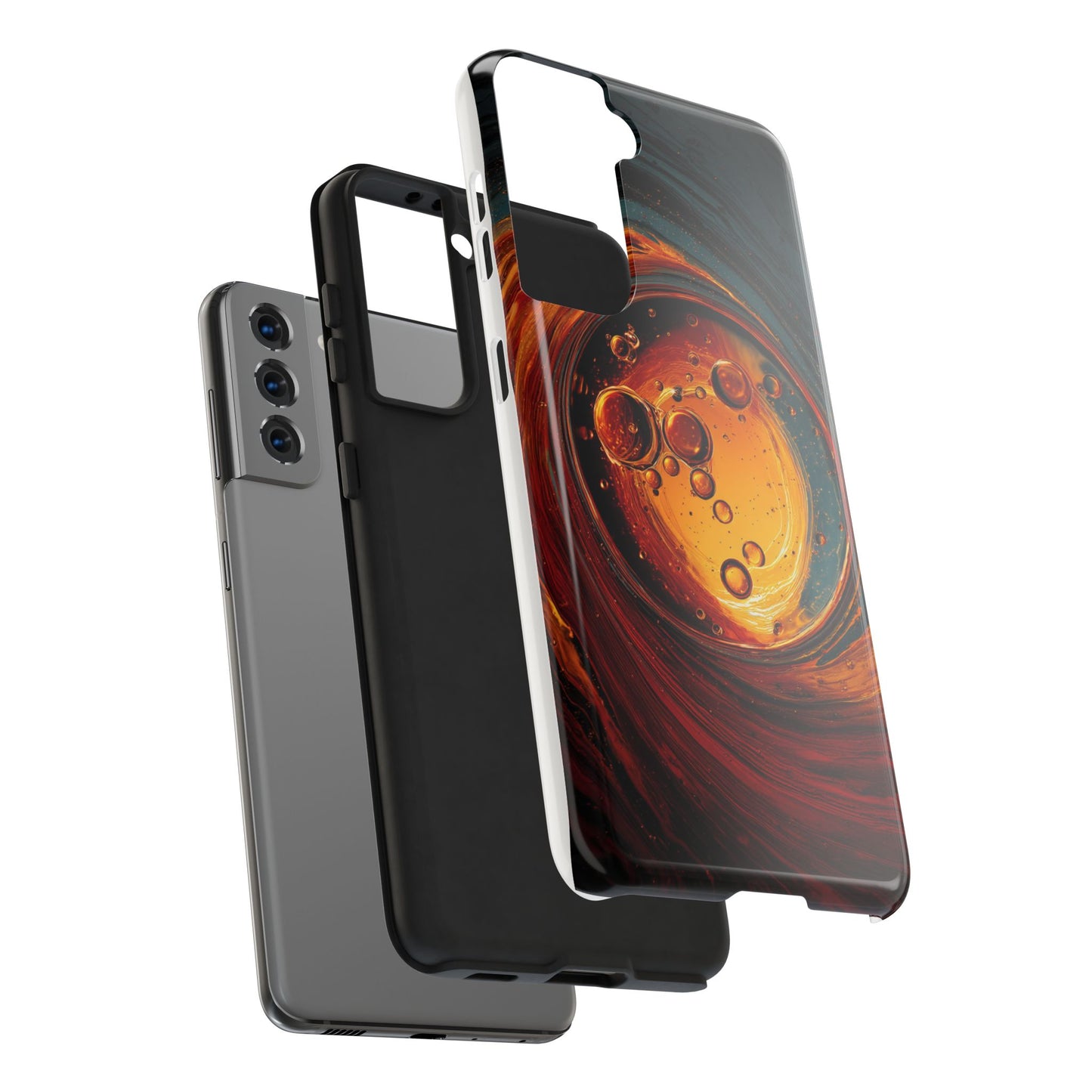 Vibrant Abstract Phone Case with Bubble Design - Tough & Stylish