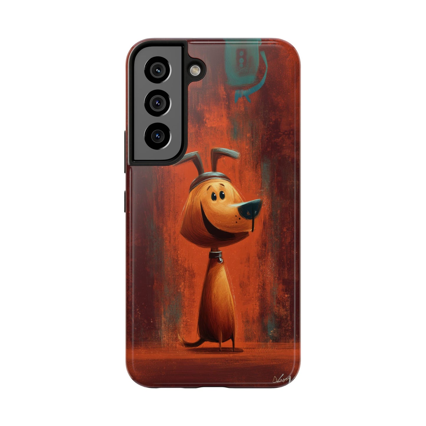 Playful Dog Art Tough Phone Case - Perfect for Pet Lovers