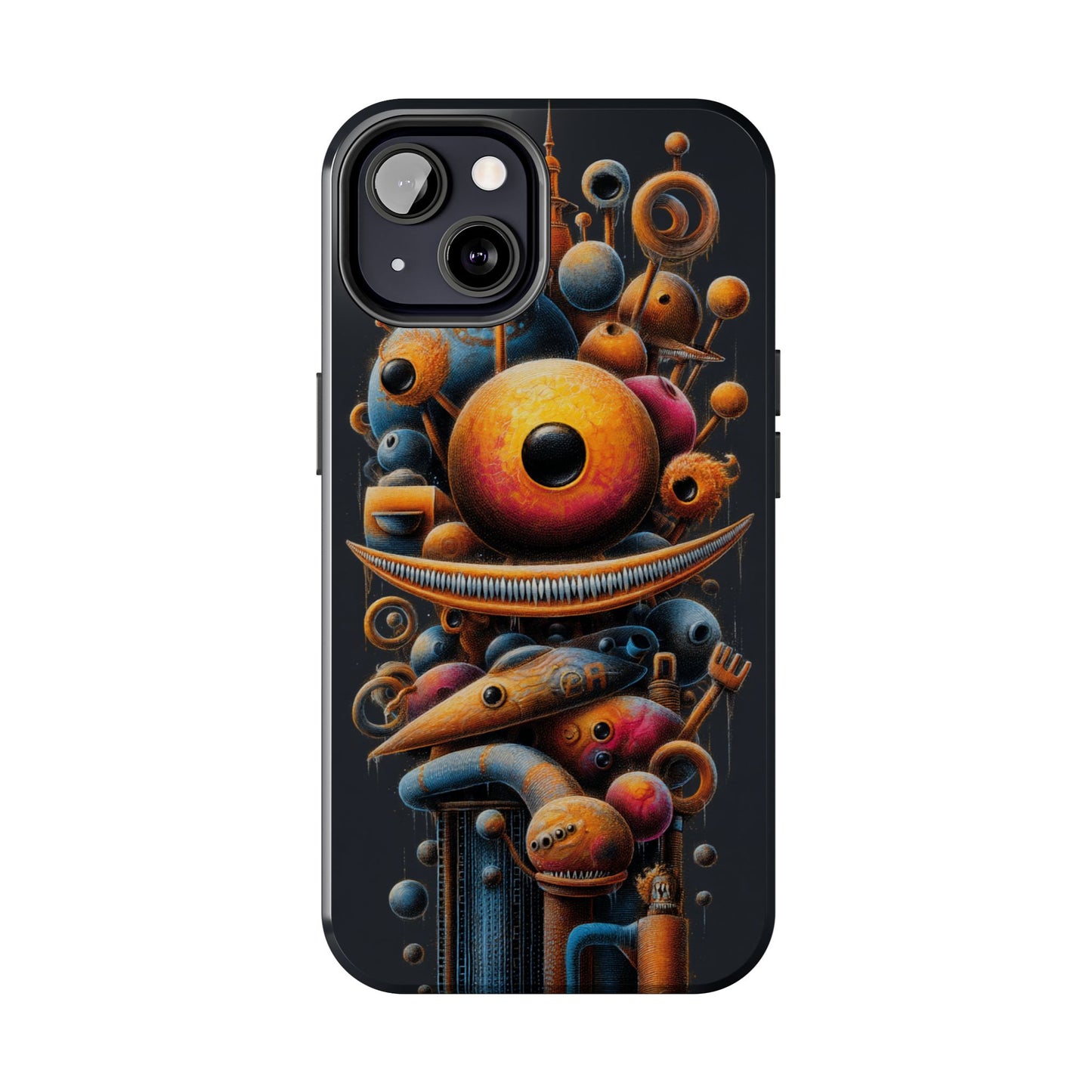 Unique Tough Phone Case with Abstract Art Design