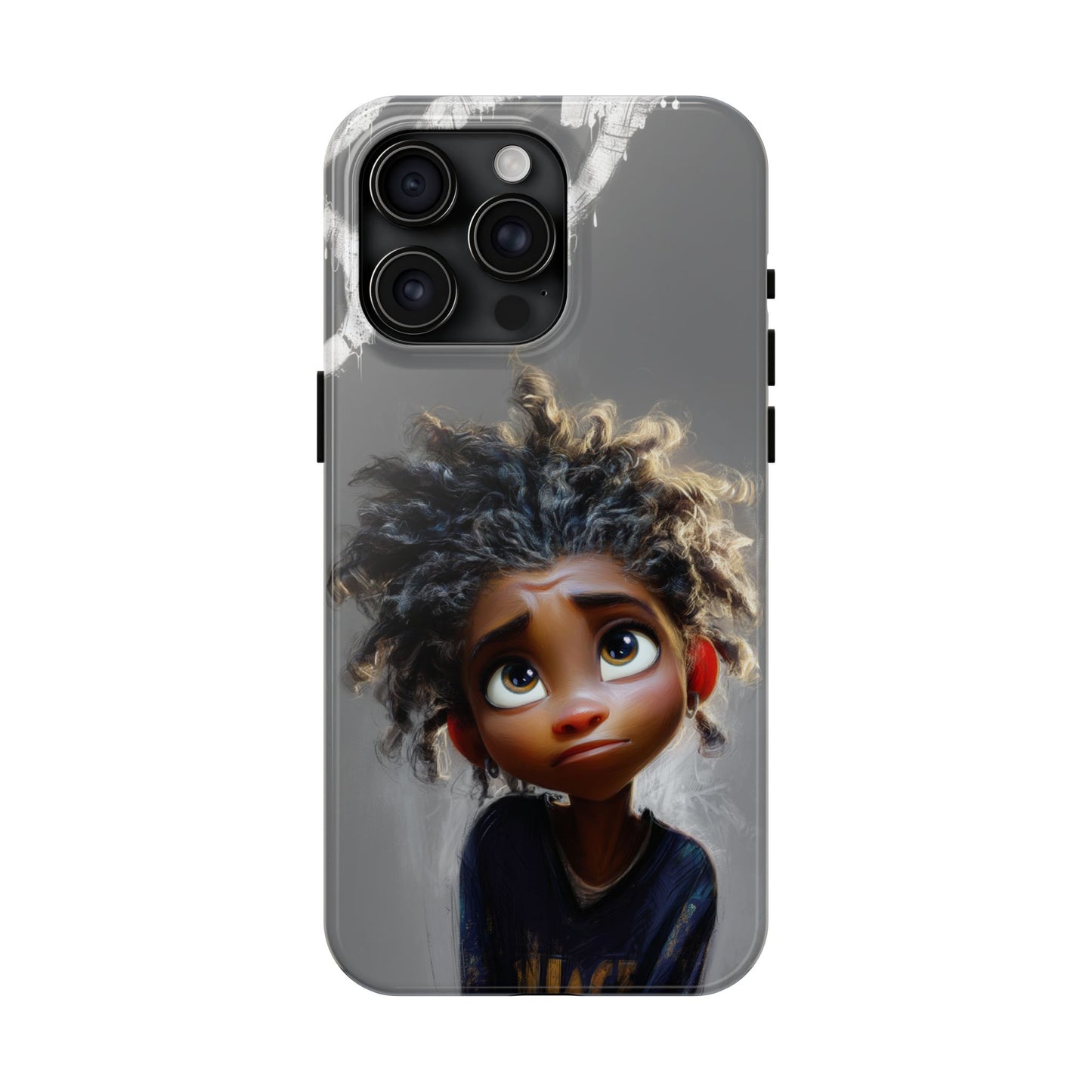Whimsical Tough Phone Case - Artistic Design for Kids and Tweens