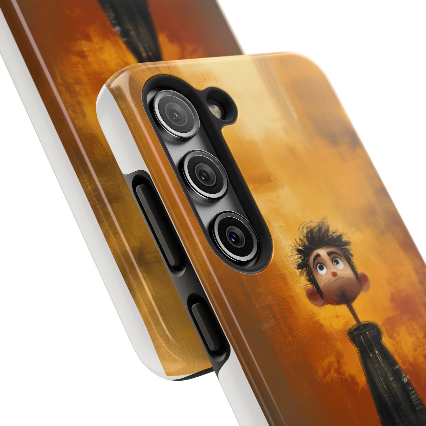 Unique Tough Phone Cases with Artistic Boy Design - Perfect for Kids and Teens