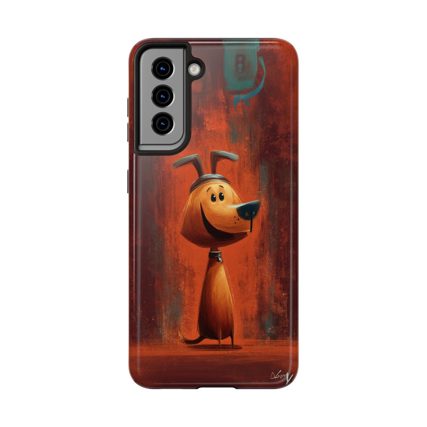 Playful Dog Art Tough Phone Case - Perfect for Pet Lovers