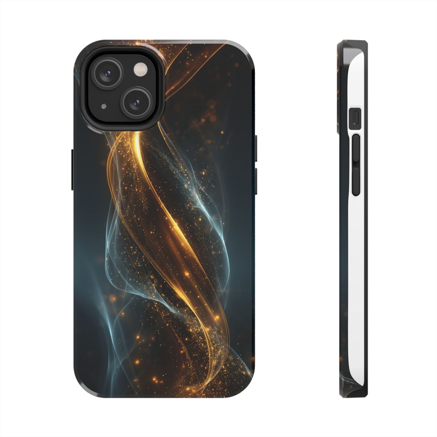 Stylish Tough Phone Case with Elegant Swirl Design