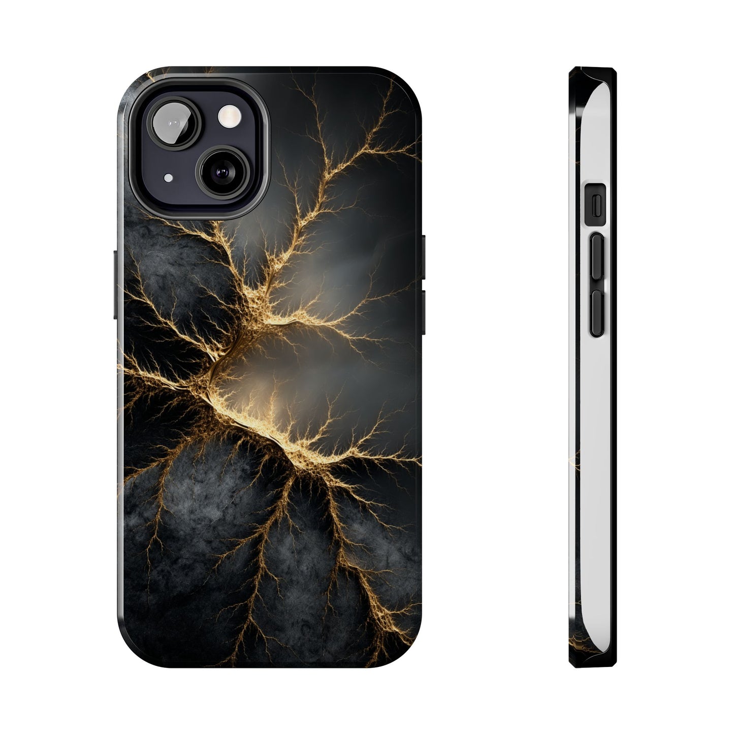 Electric Lightning Tough Phone Case - Durable Protection with Striking Design