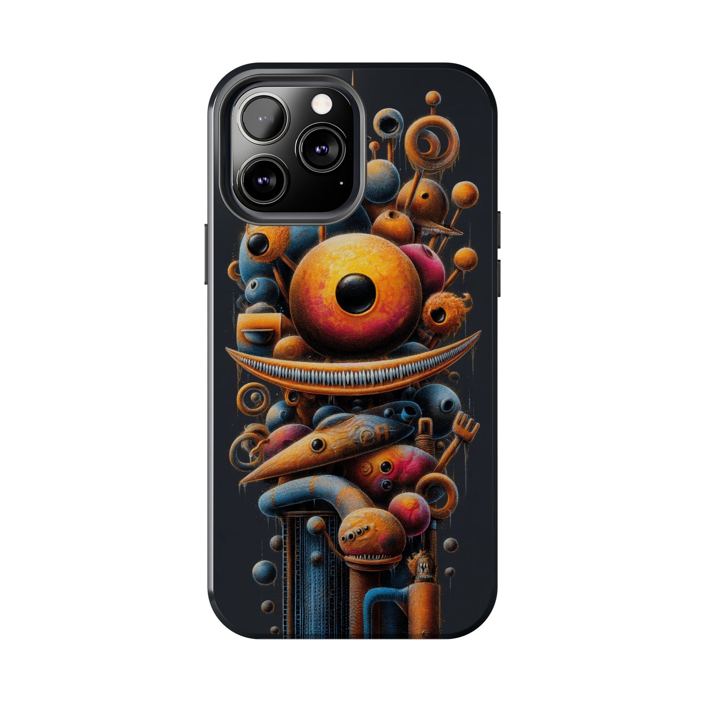 Unique Tough Phone Case with Abstract Art Design