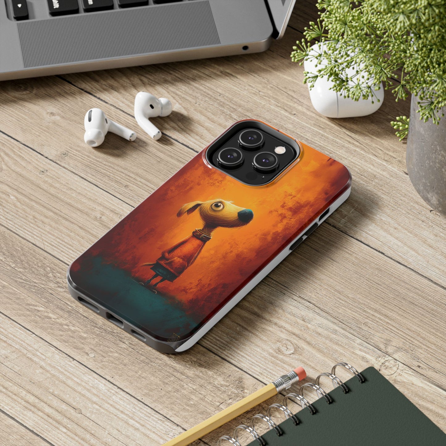 Whimsical Dog Art Tough Phone Case - Durable & Stylish Pet Lover Accessory