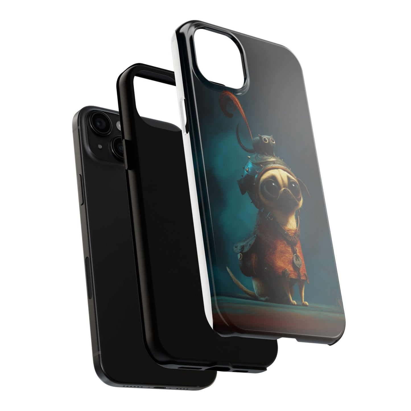 Cute Pug Adventure Tough Phone Case - Durable Protection for Pet Lovers