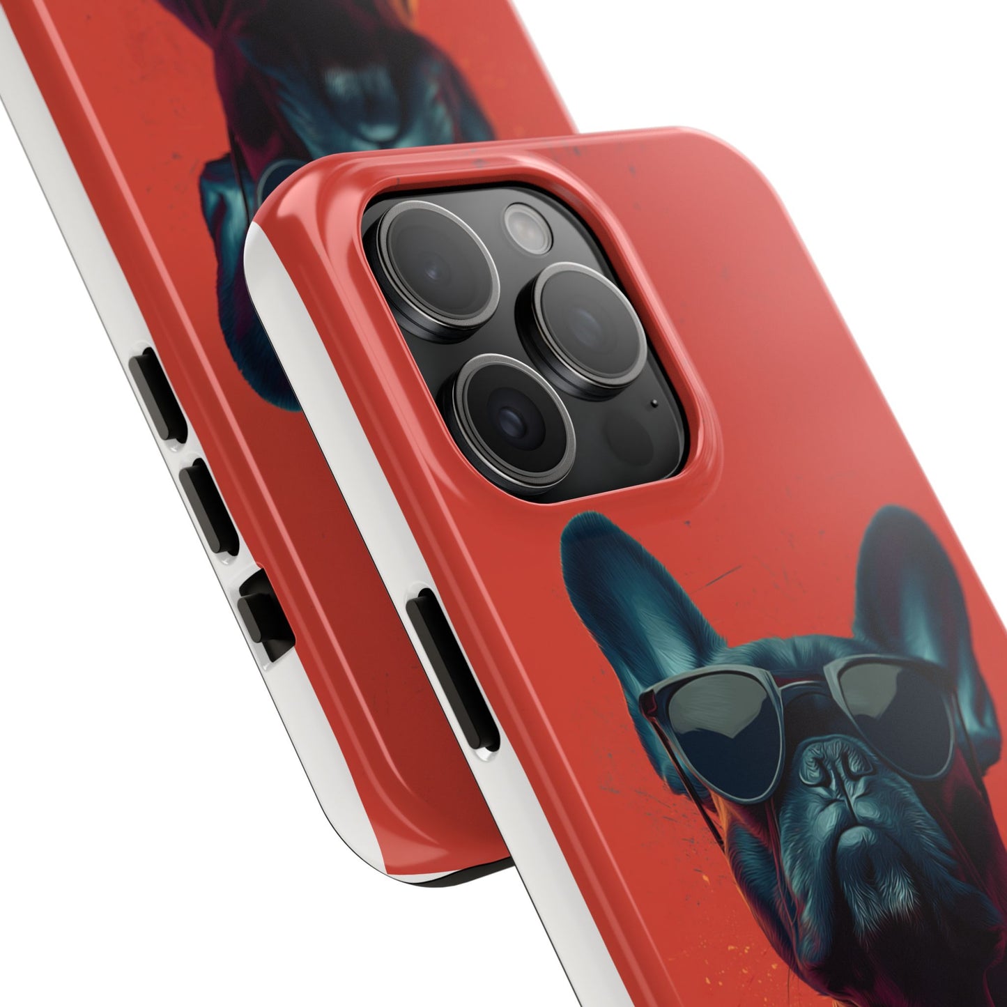Rockin’ Dogs Tough Phone Case - Playful Guitarist & Cool Bulldog for Pet Lovers