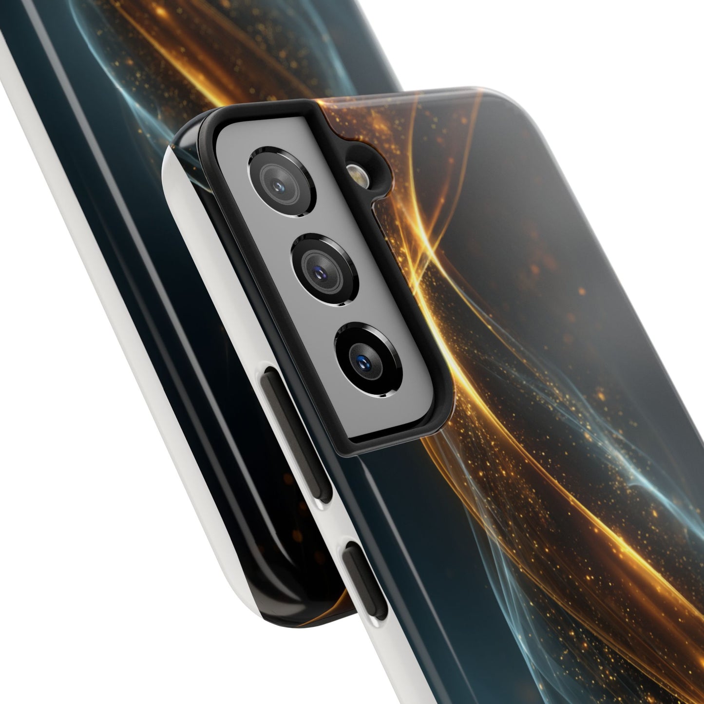 Stylish Tough Phone Case with Elegant Swirl Design