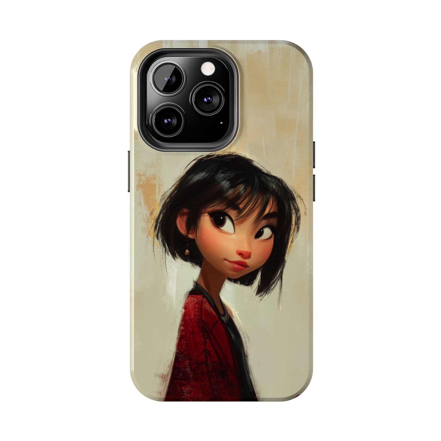 Artistic Tough Phone Case - Cute Character Design for Kids and Teens