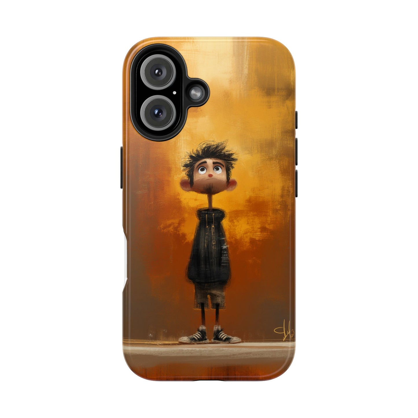 Unique Tough Phone Cases with Artistic Boy Design - Perfect for Kids and Teens