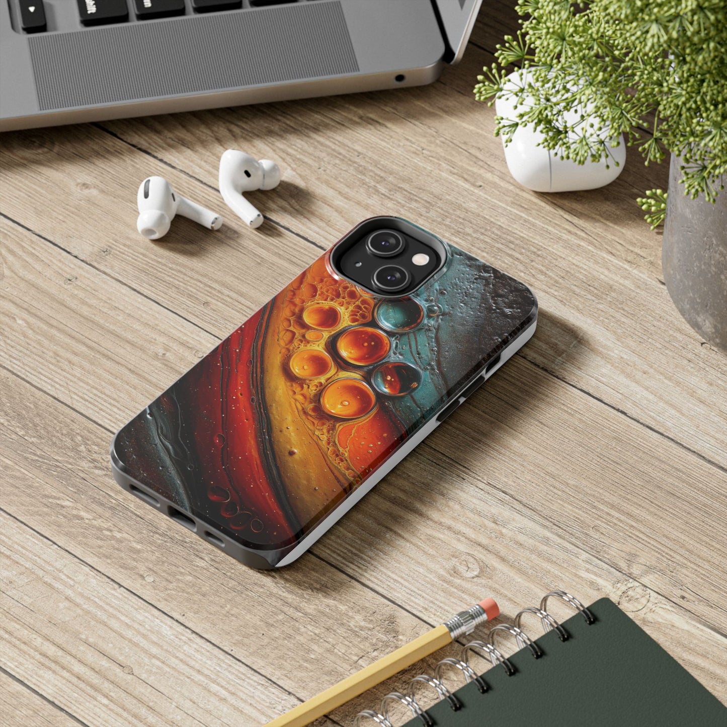 Artistic Tough Phone Case - Unique Abstract Design for Durable Protection