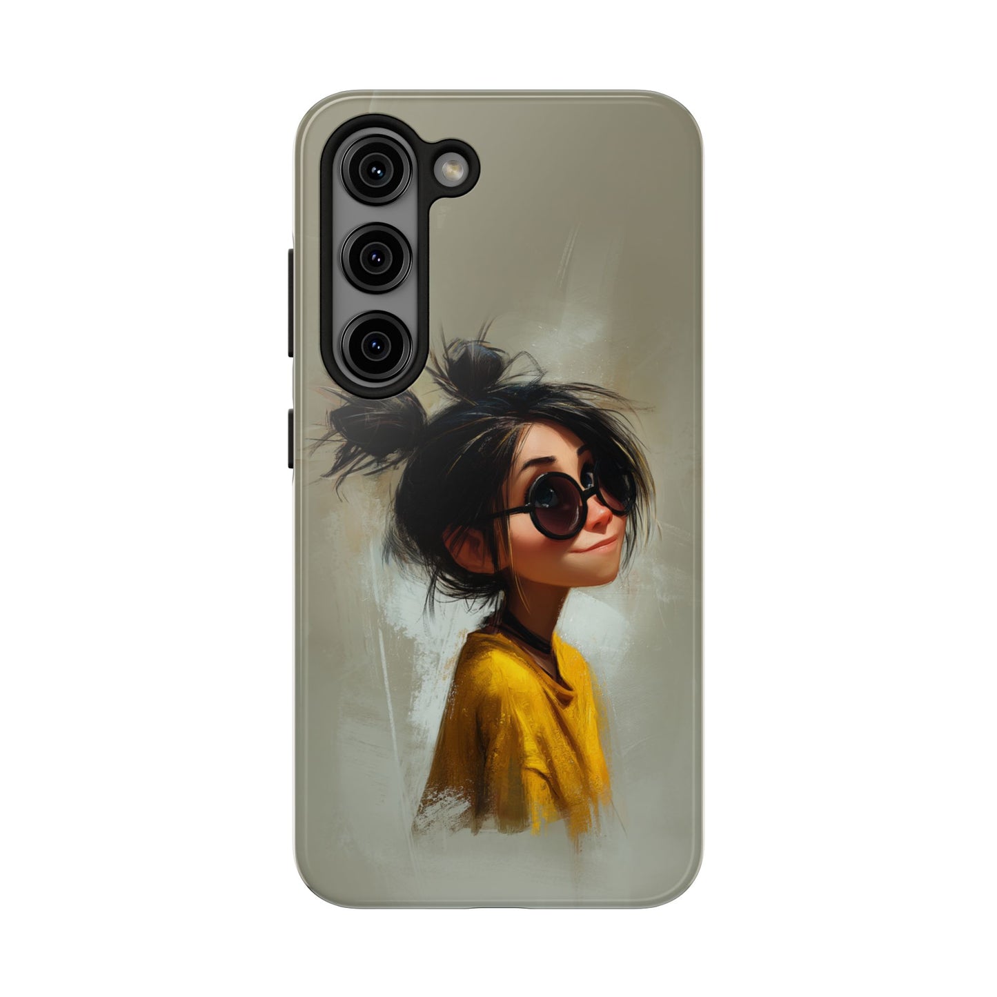 Trendy Tough Phone Case – Stylish Illustrated Girl Design for Fashion Lovers