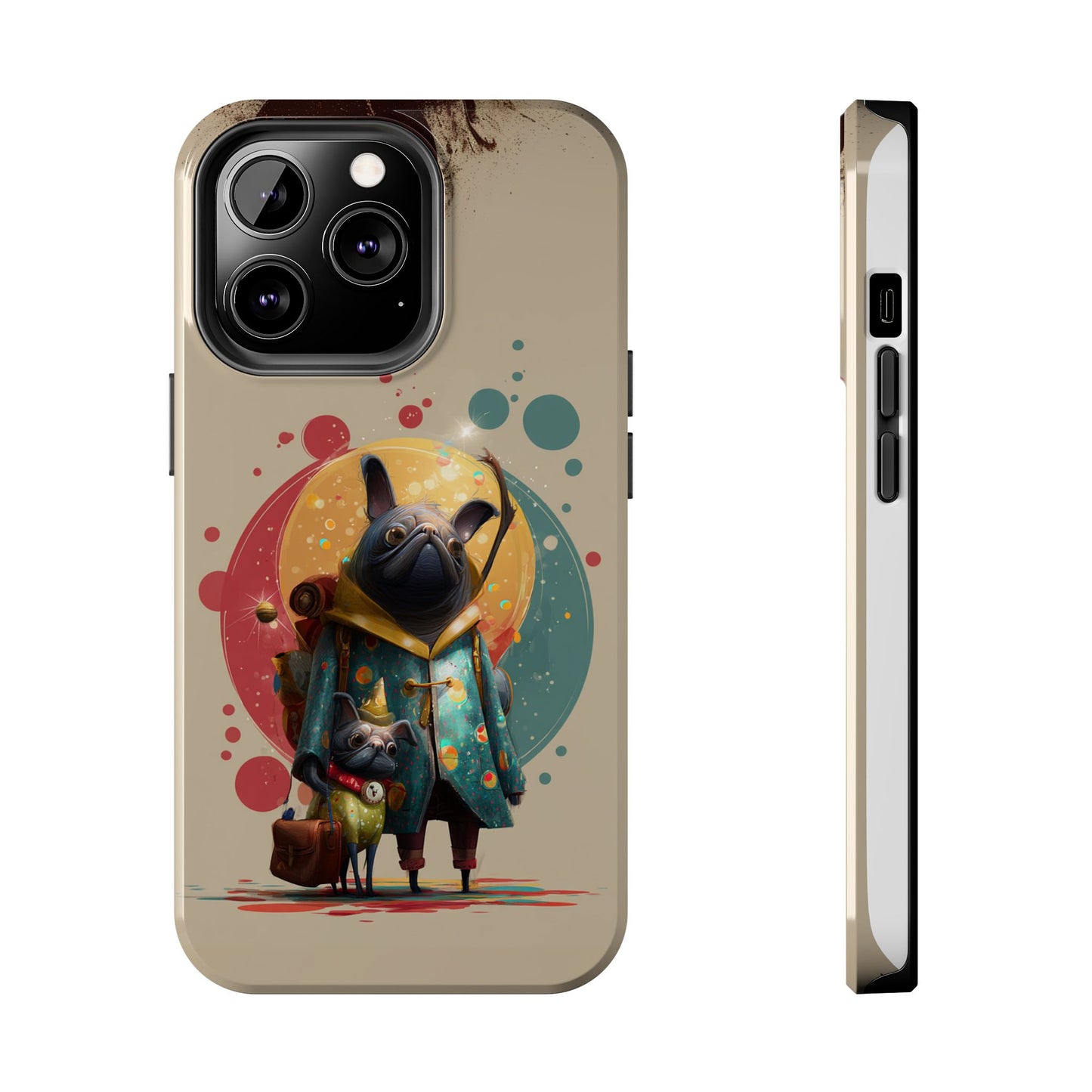 Whimsical Pet-Inspired Tough Phone Case - Perfect for Animal Lovers