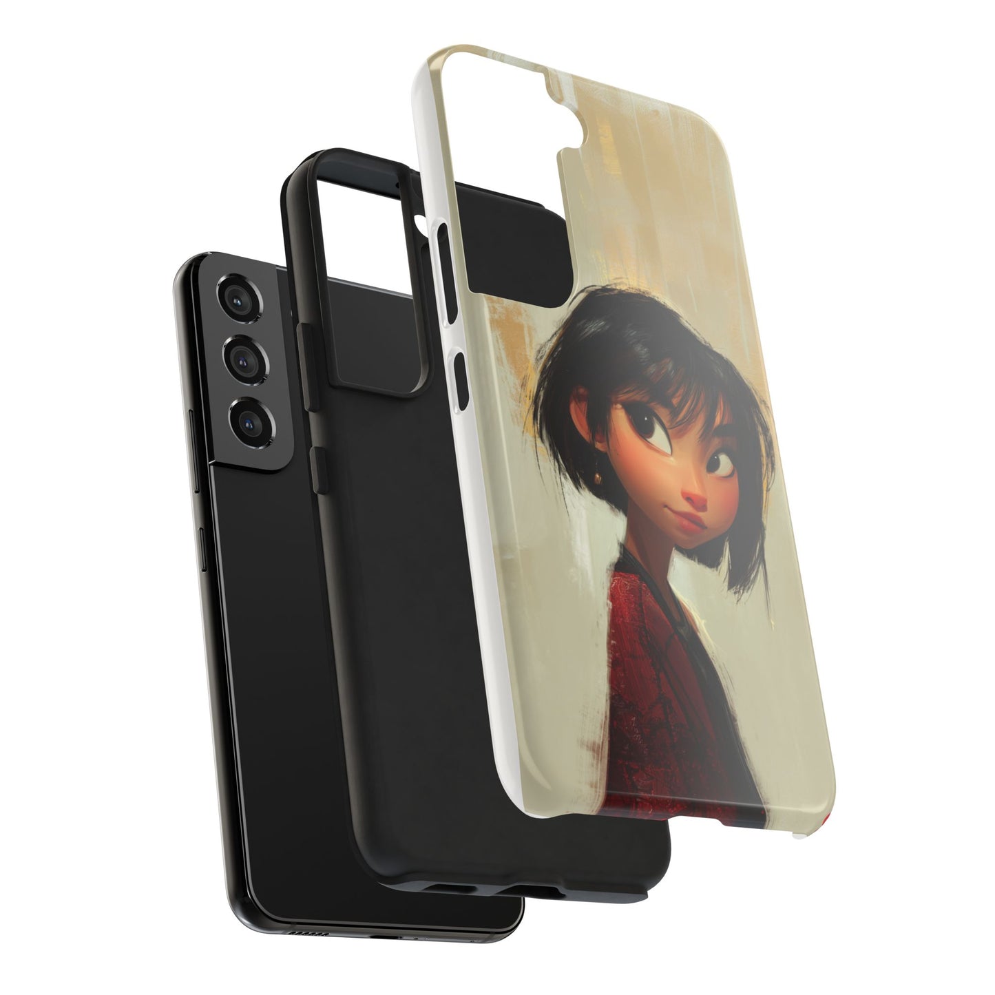 Artistic Tough Phone Case - Cute Character Design for Kids and Teens