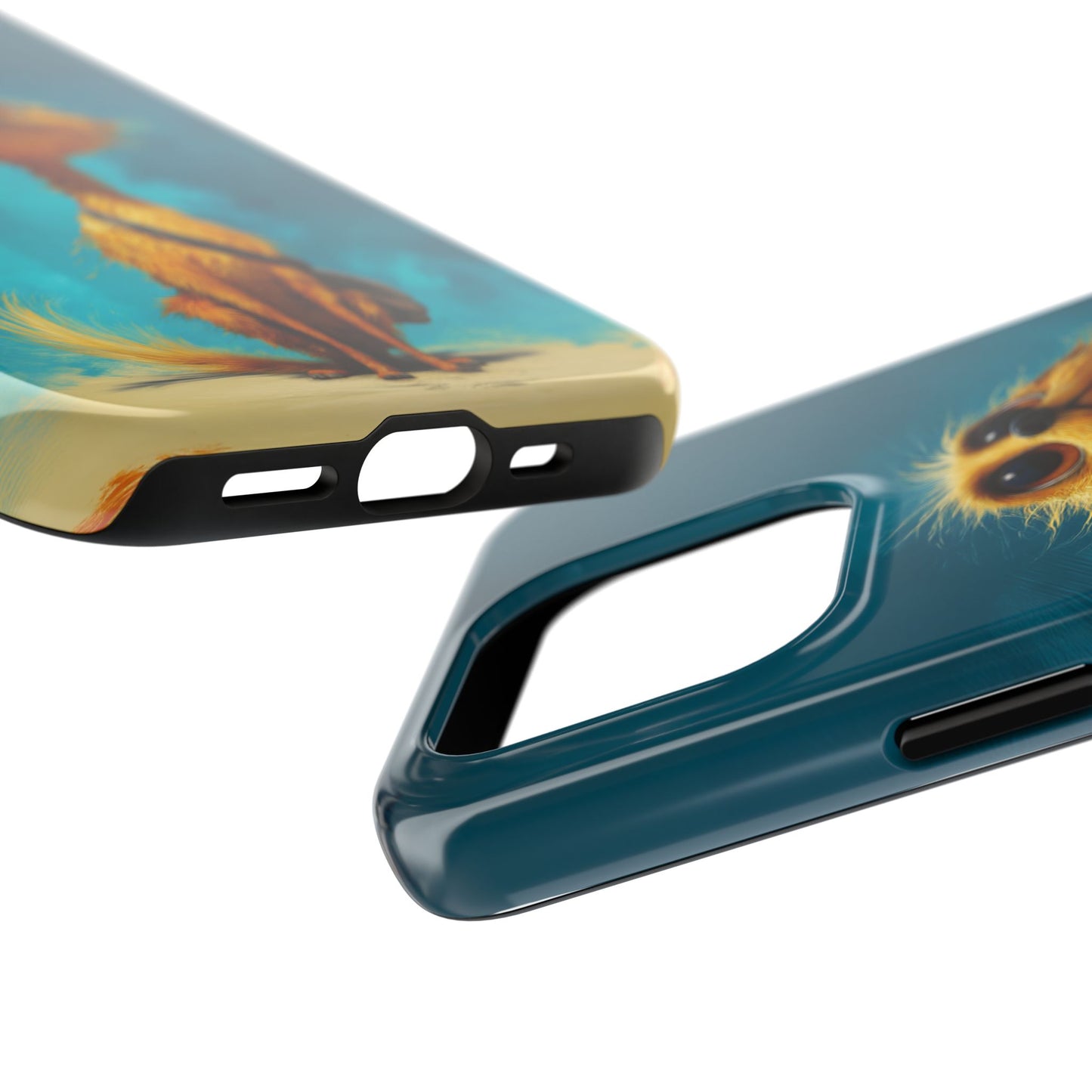 Whimsical Dog Art Tough Phone Case - Durable and Stylish Protection for Pet Lovers