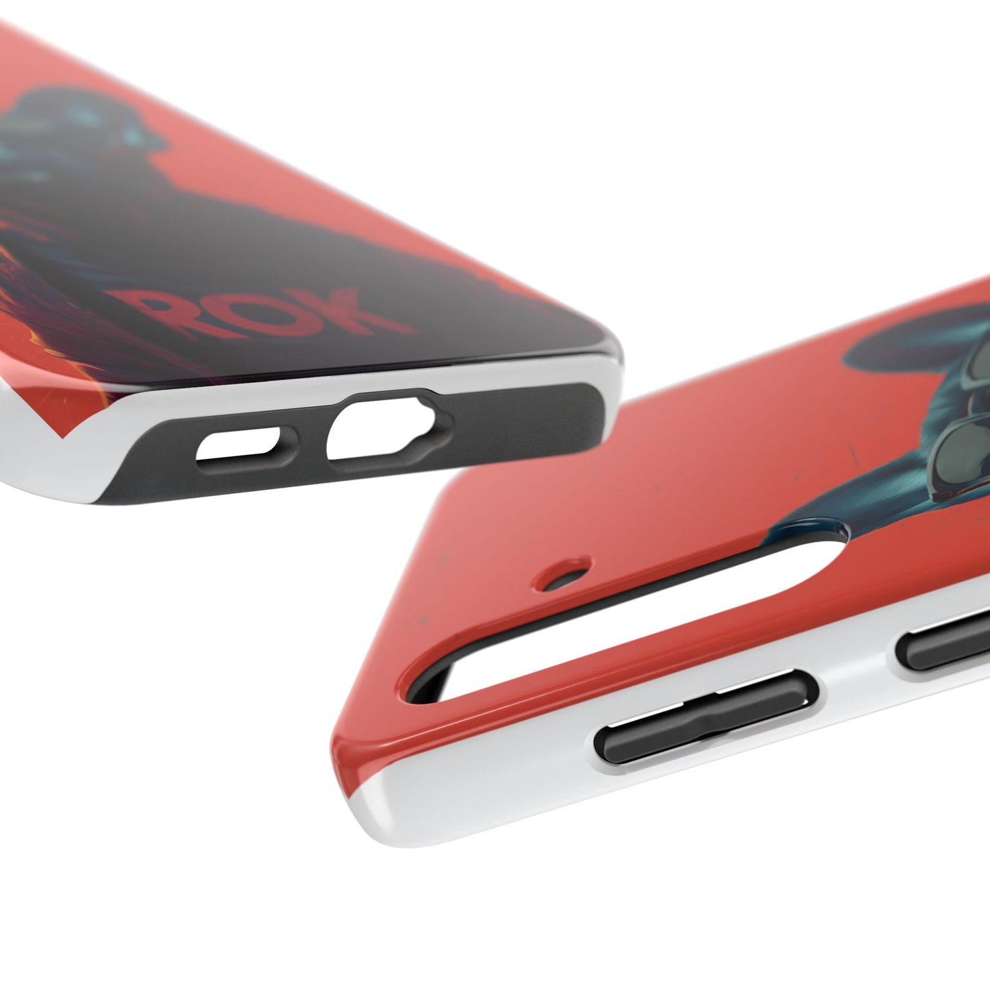 Rockin’ Dogs Tough Phone Case - Playful Guitarist & Cool Bulldog for Pet Lovers