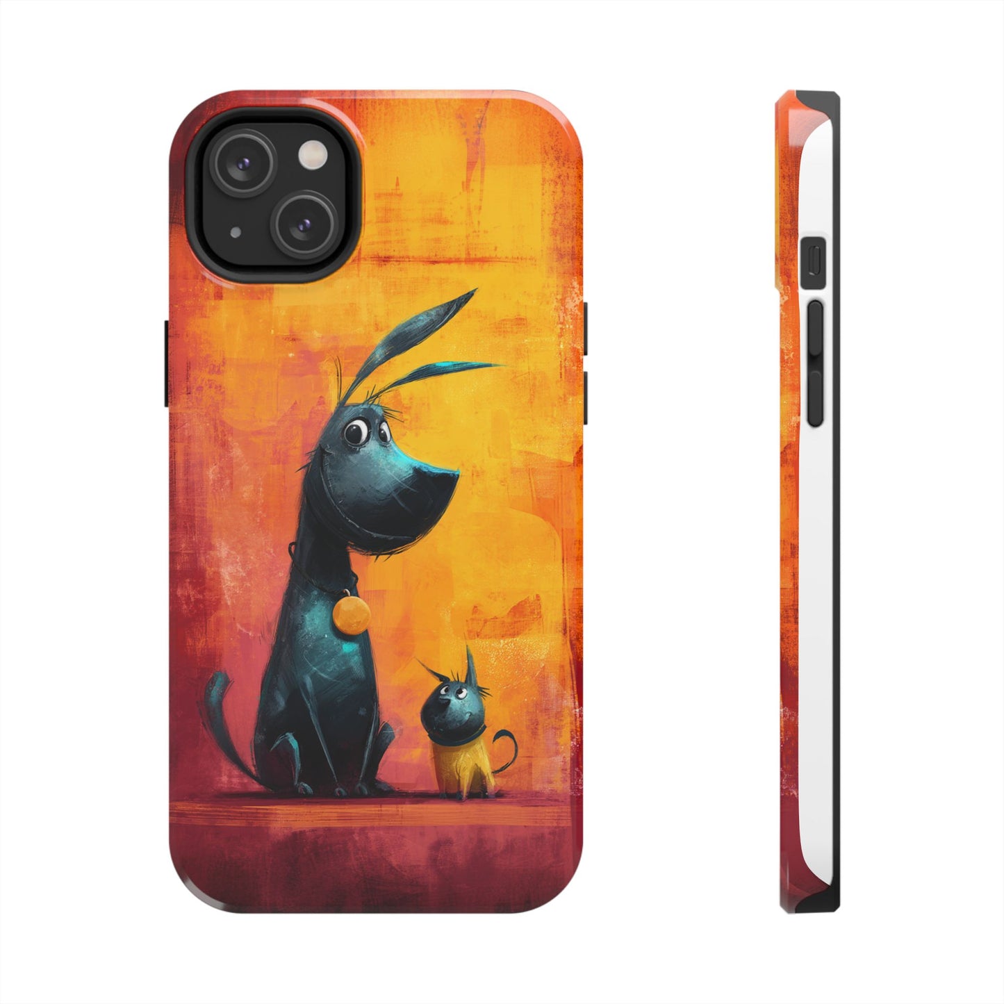 Colorful Dog & Cat Tough Phone Case – Fun Pet Lover Accessory