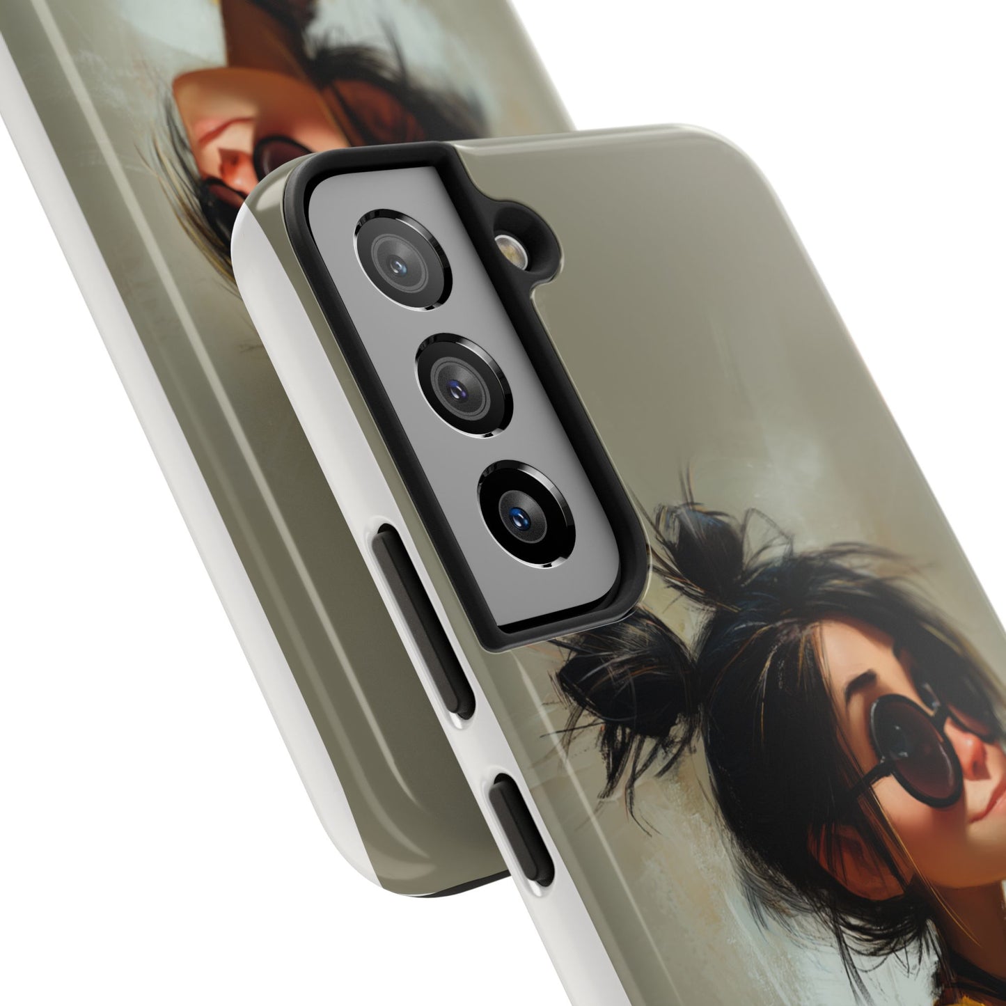 Trendy Tough Phone Case – Stylish Illustrated Girl Design for Fashion Lovers