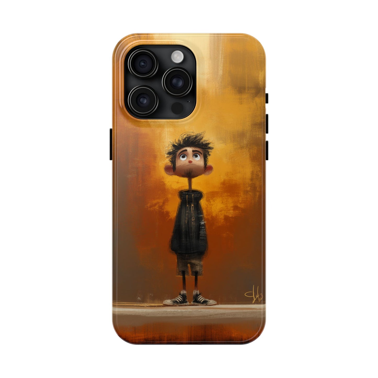 Unique Tough Phone Cases with Artistic Boy Design - Perfect for Kids and Teens