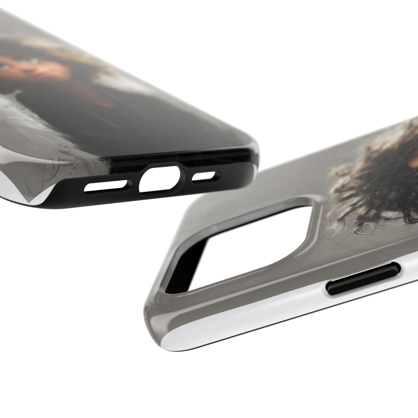 Artistic Tough Phone Case - Unique Character Design for Creative Souls