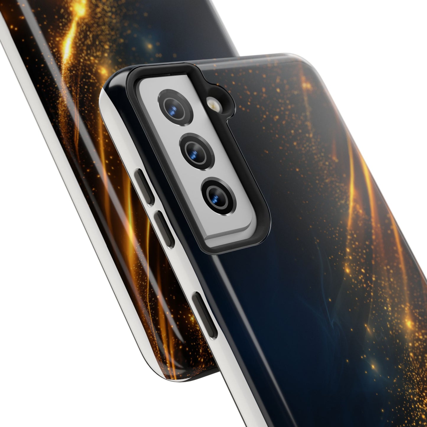 Galaxy Glitter Tough Phone Case - Shockproof Protection for iPhone