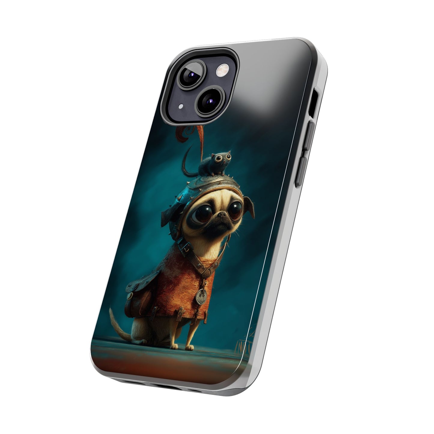 Cute Pug Adventure Tough Phone Case - Durable Protection for Pet Lovers