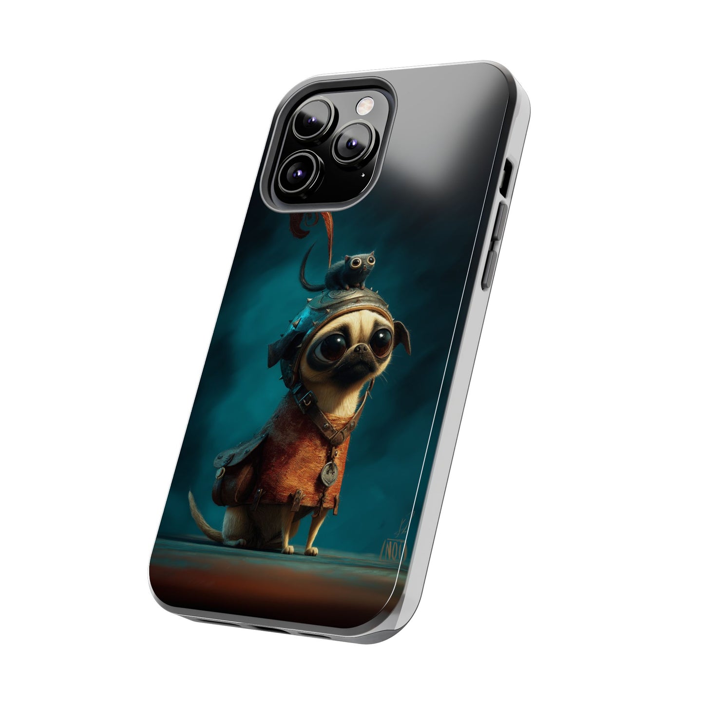 Cute Pug Adventure Tough Phone Case - Durable Protection for Pet Lovers