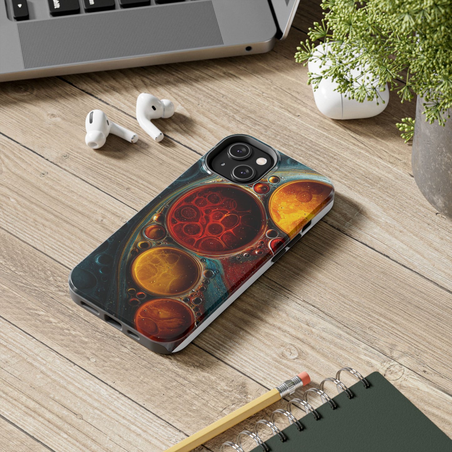 Vibrant Abstract Tough Phone Case - Durable Protection with Artistic Design