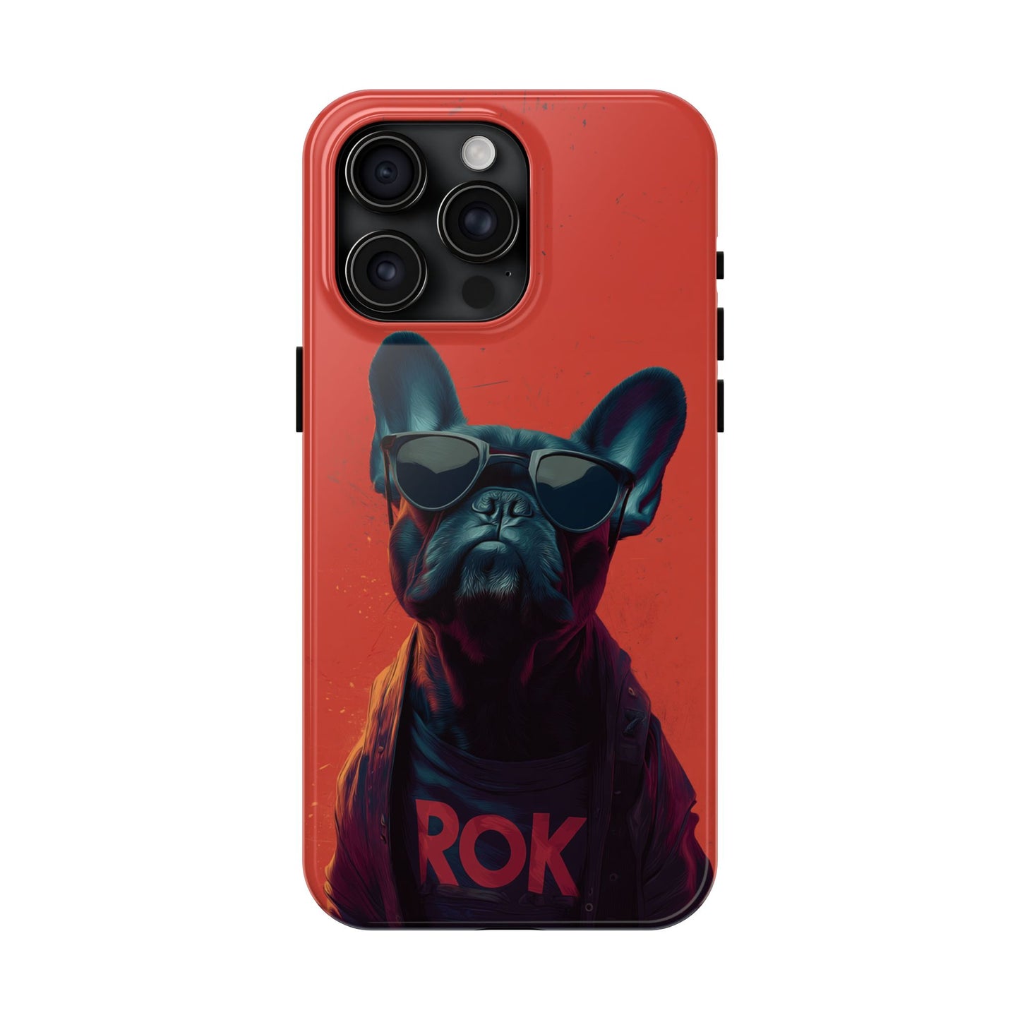 Rockin’ Dogs Tough Phone Case - Playful Guitarist & Cool Bulldog for Pet Lovers