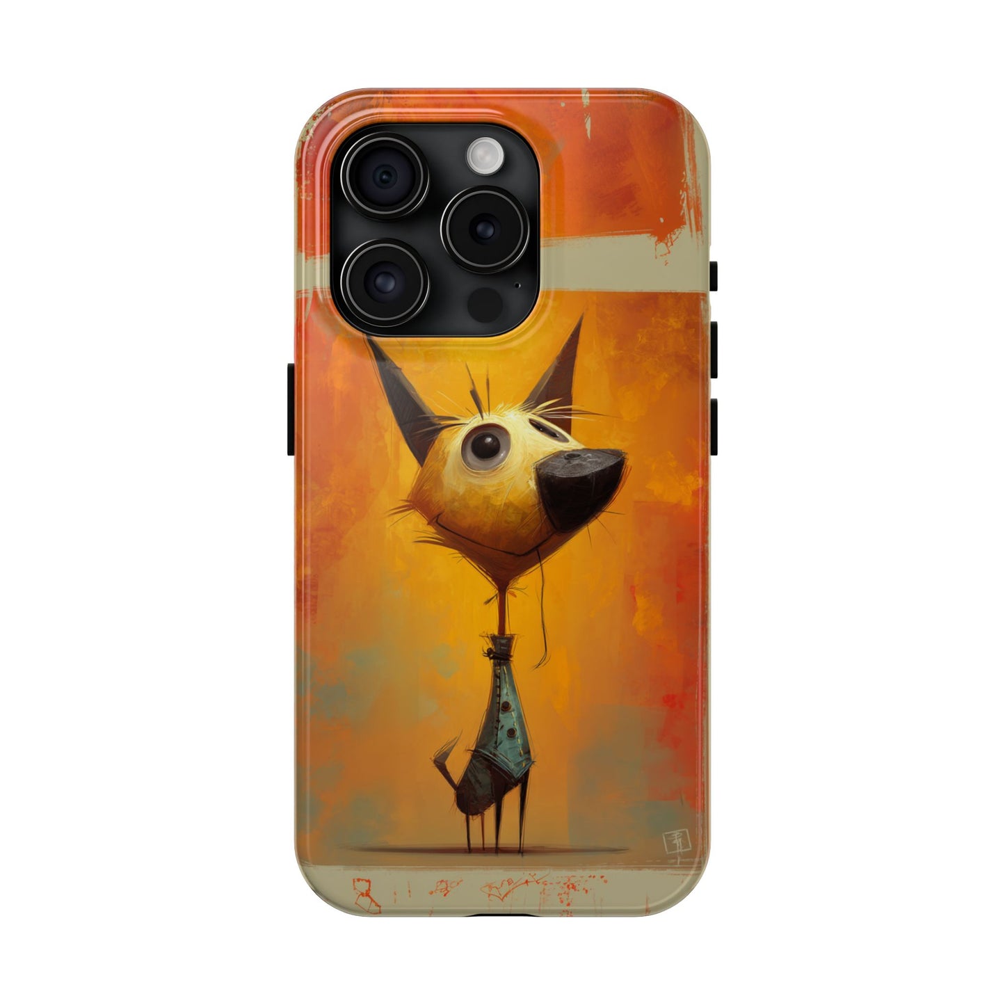 Whimsical Dog Art Tough Phone Case - Fun & Stylish Pet Lover Gift
