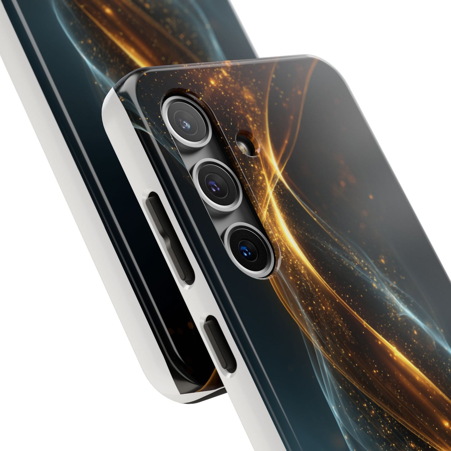 Stylish Tough Phone Case with Elegant Swirl Design