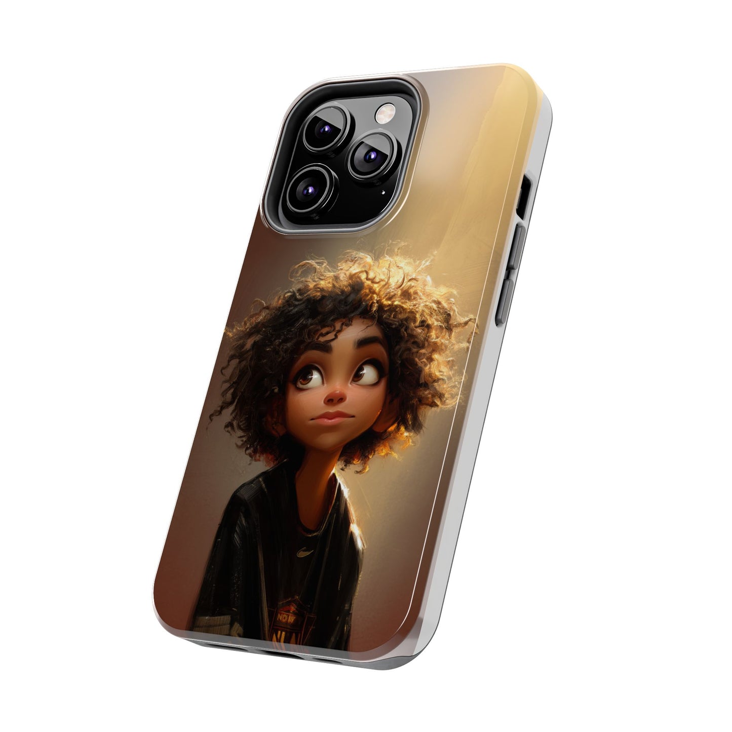 Artistic Tough Phone Case with Whimsical Character Design
