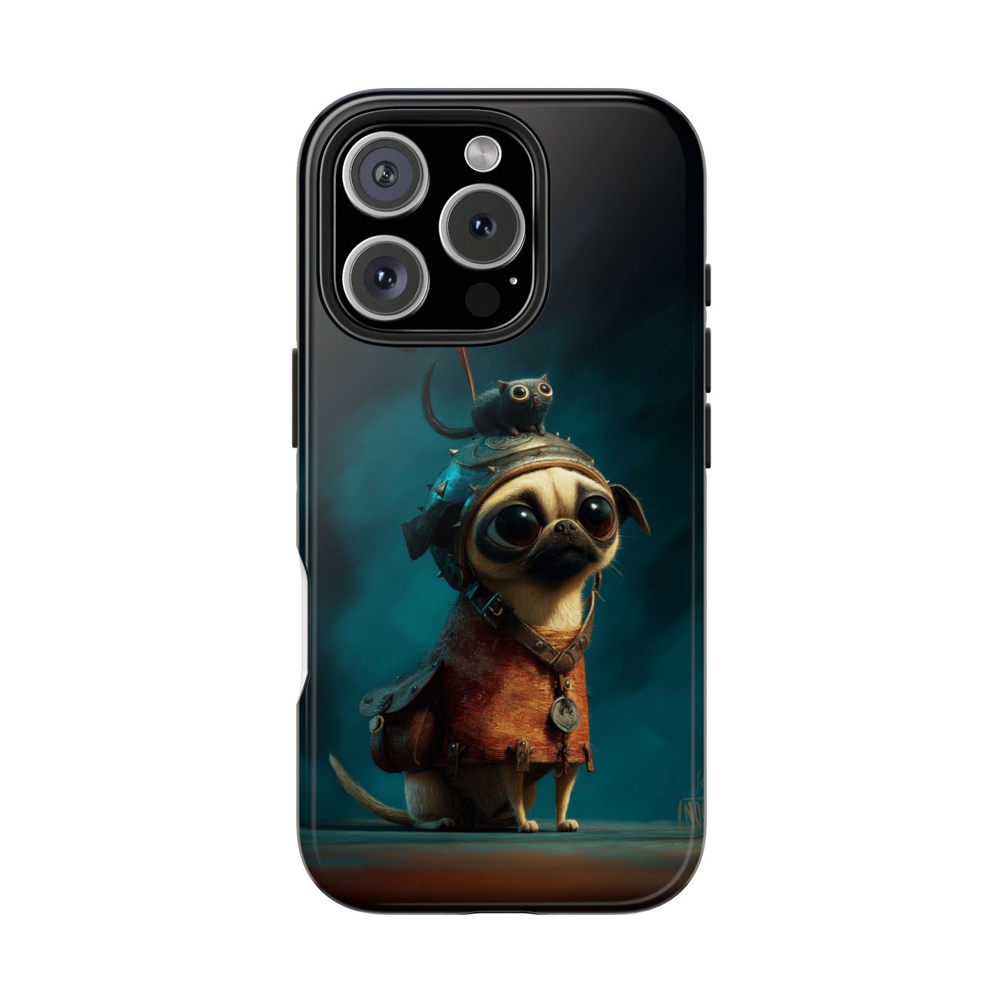 Cute Pug Adventure Tough Phone Case - Durable Protection for Pet Lovers