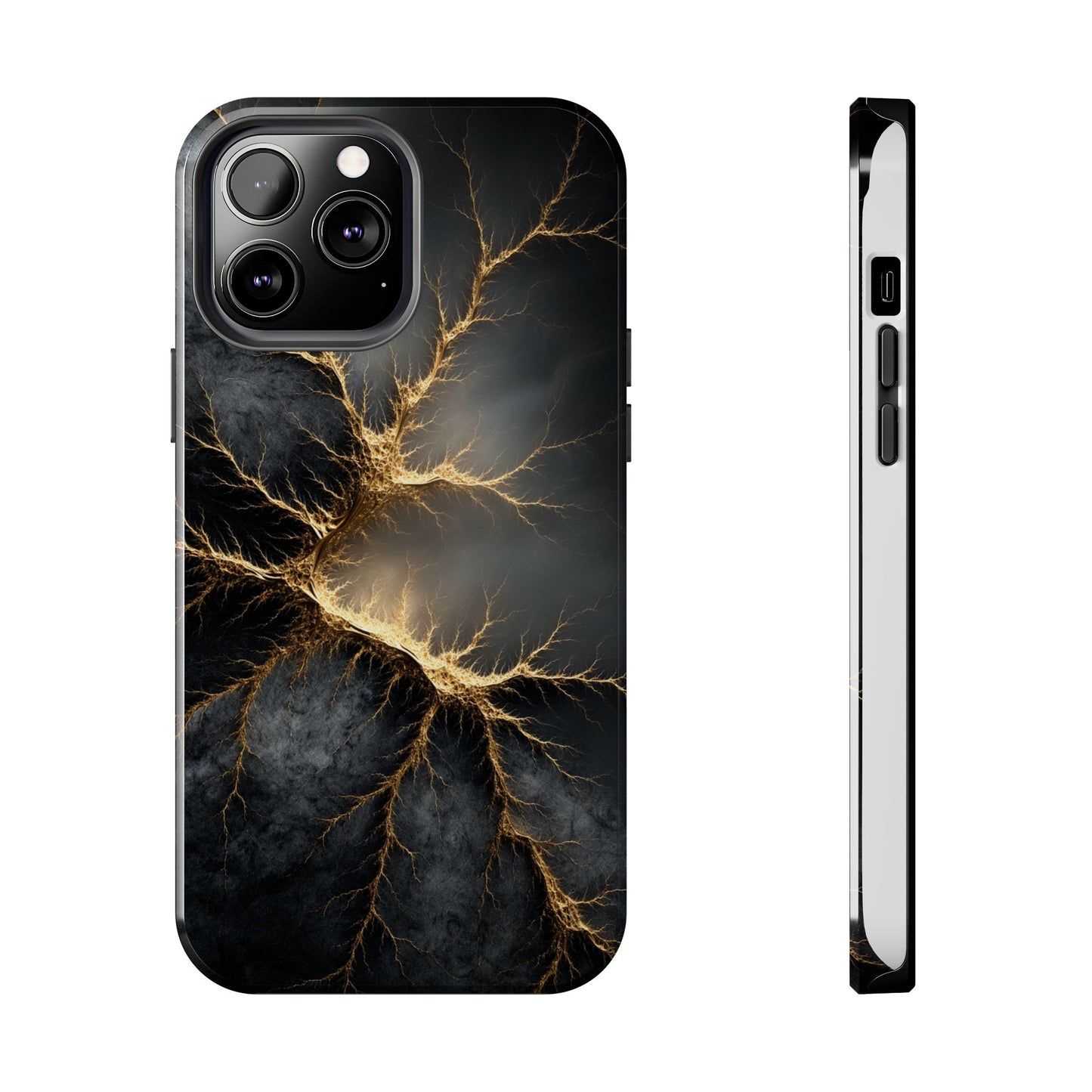 Electric Lightning Tough Phone Case - Durable Protection with Striking Design
