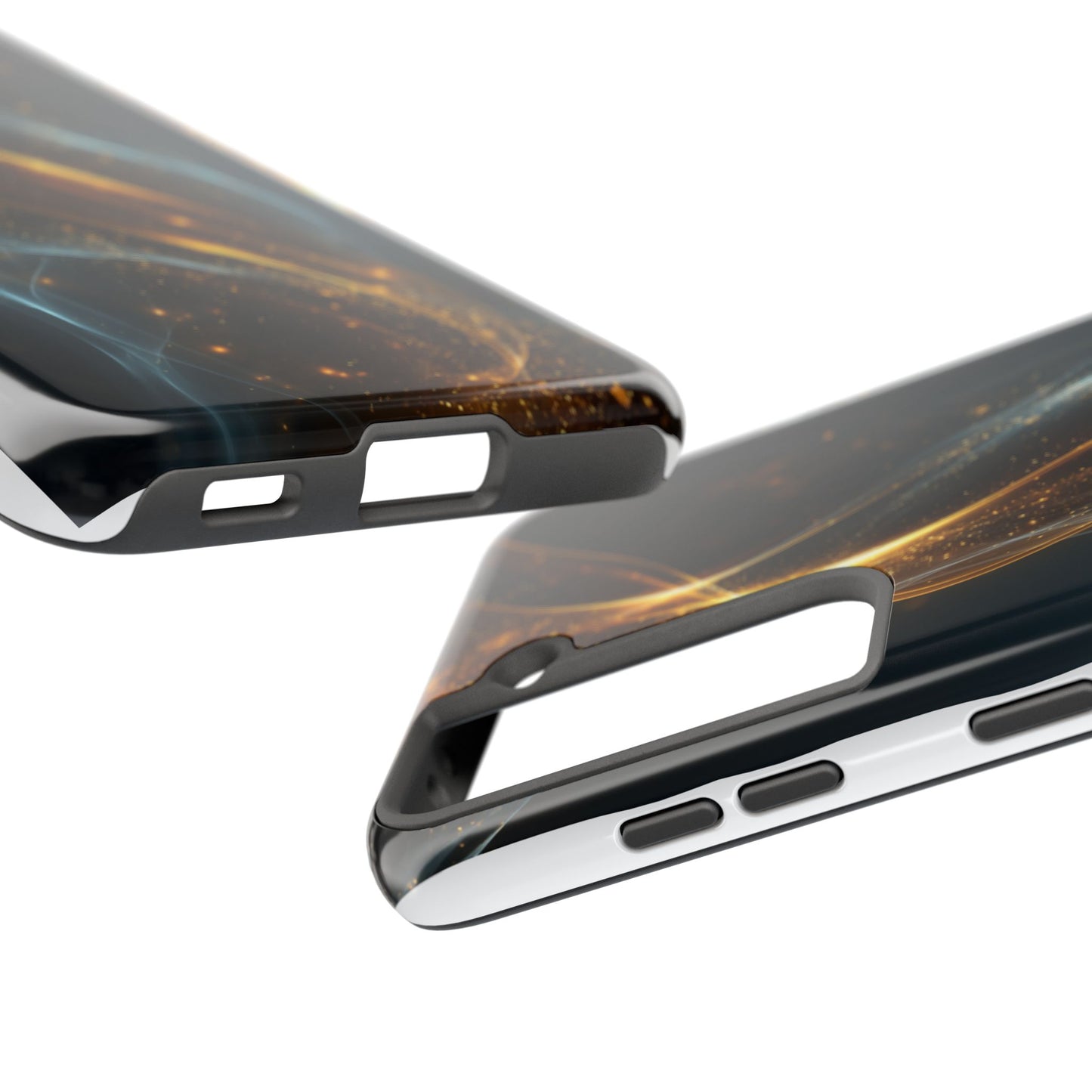 Stylish Tough Phone Case with Elegant Swirl Design