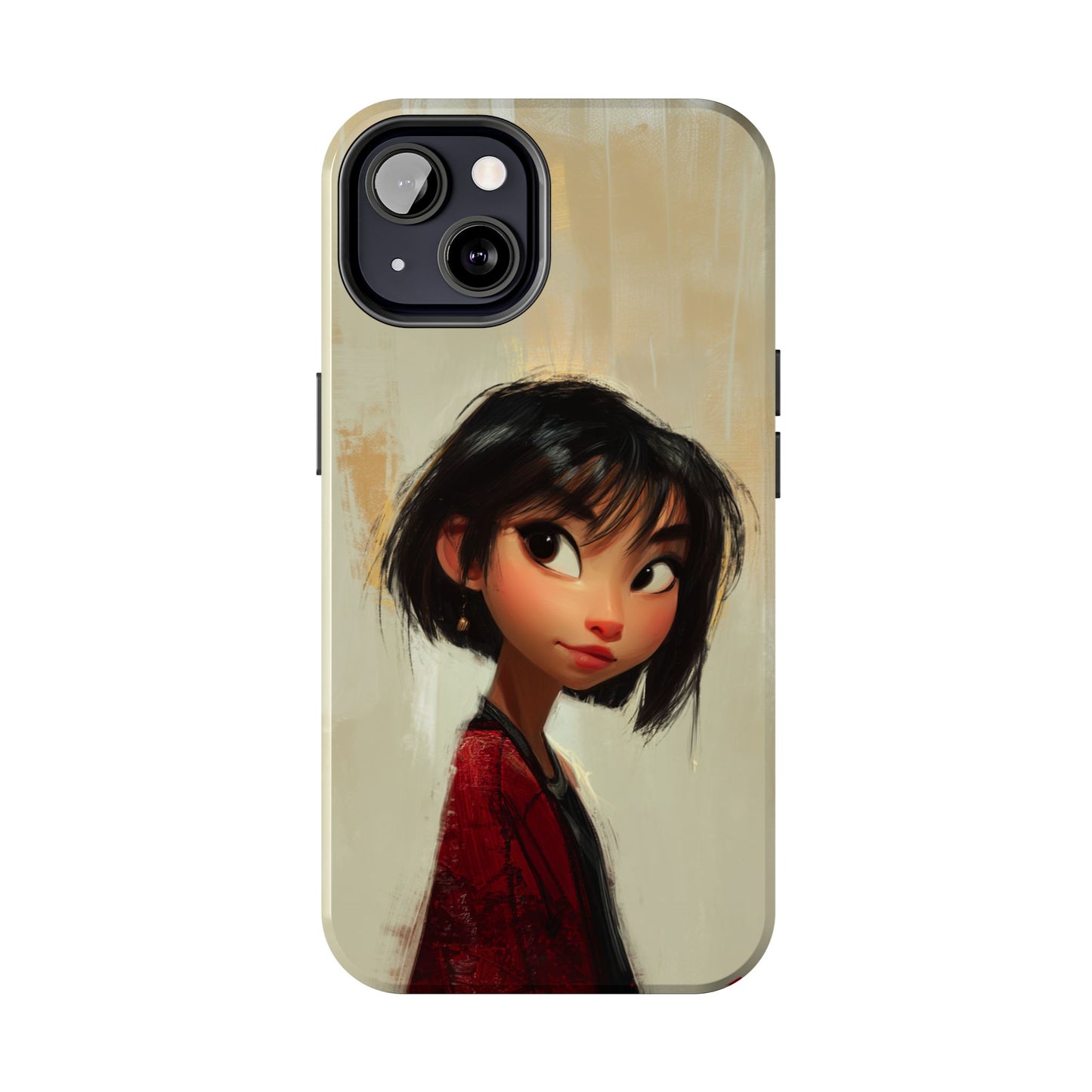 Artistic Tough Phone Case - Cute Character Design for Kids and Teens