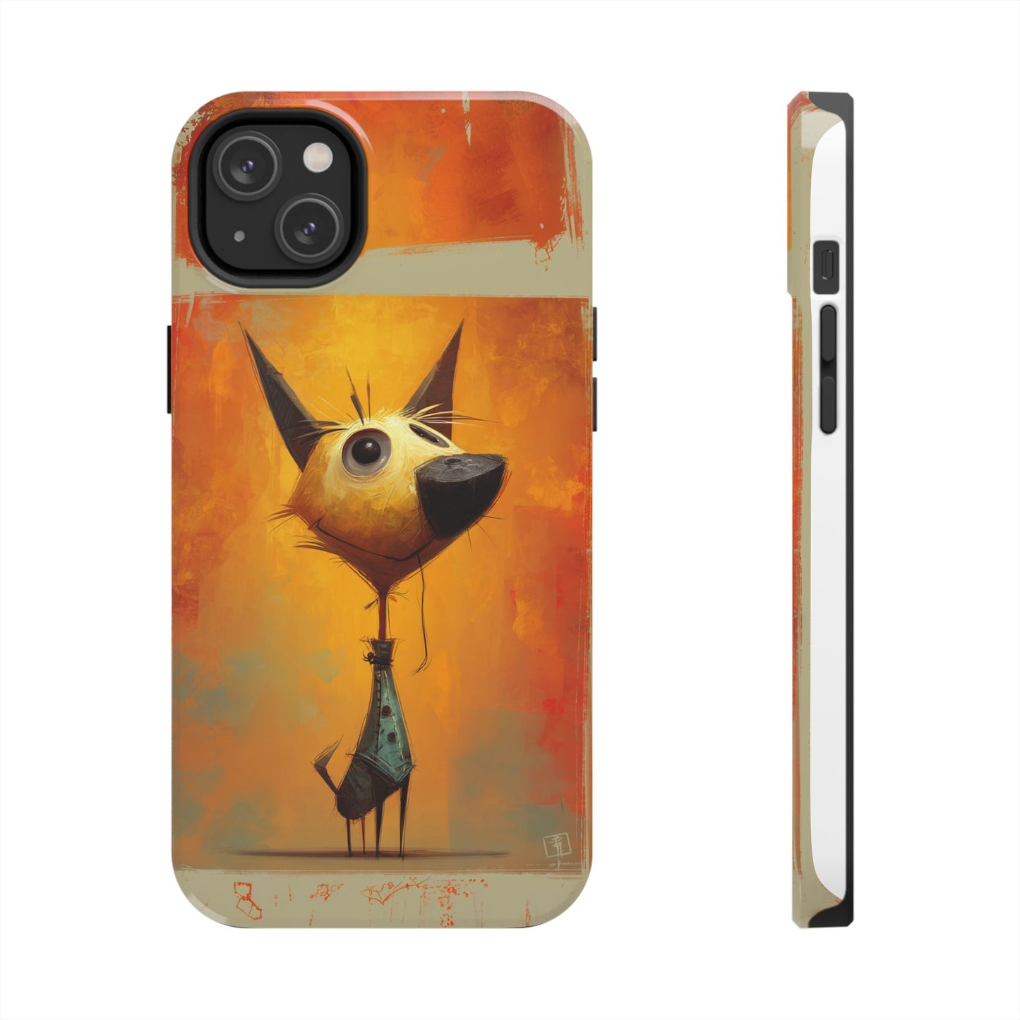 Whimsical Dog Art Tough Phone Case - Fun & Stylish Pet Lover Gift
