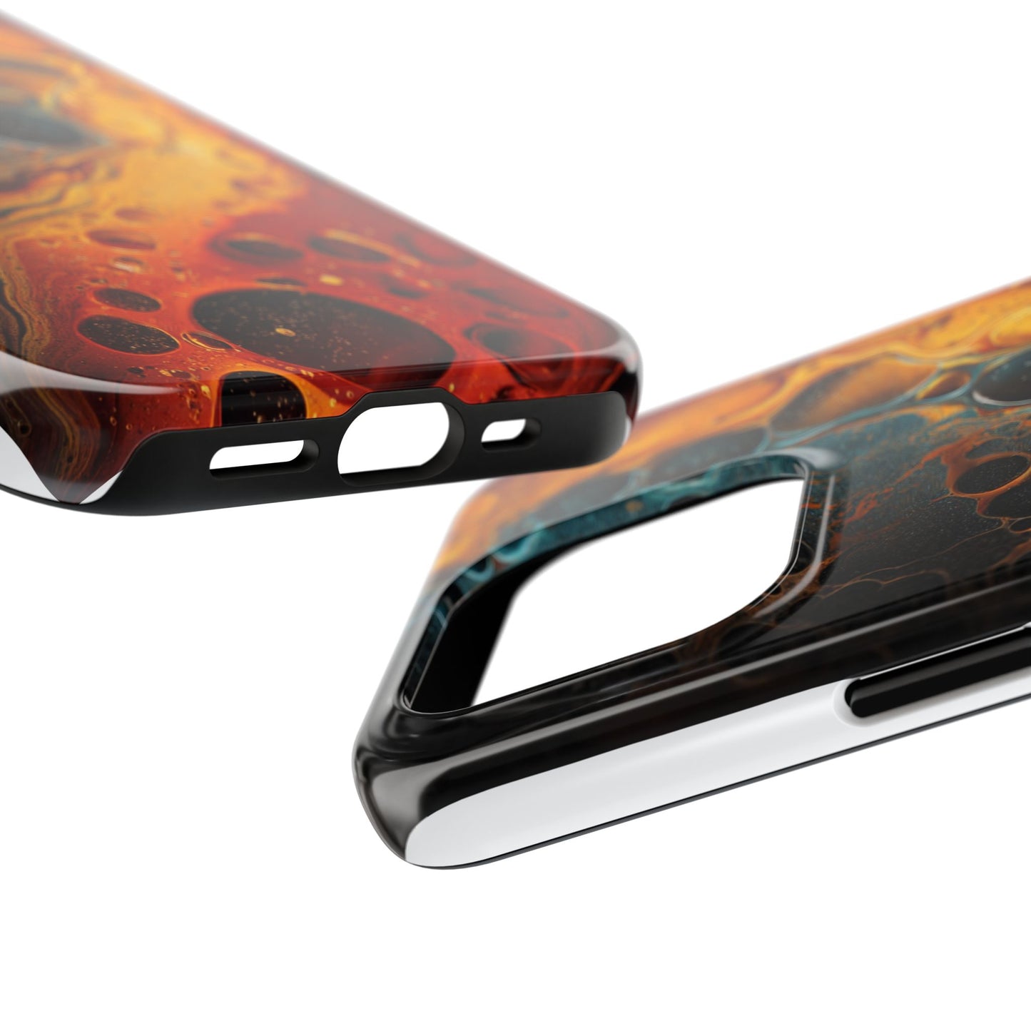 Abstract Lava Tough Phone Case - Vibrant Protective Cover for Adventurous Souls