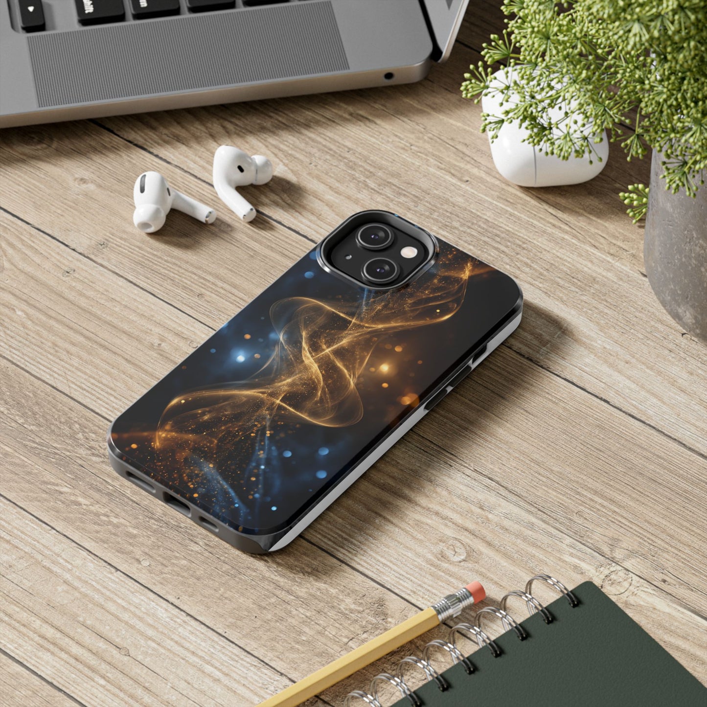 Stylish Tough Phone Cases with Sparkling Swirls Design