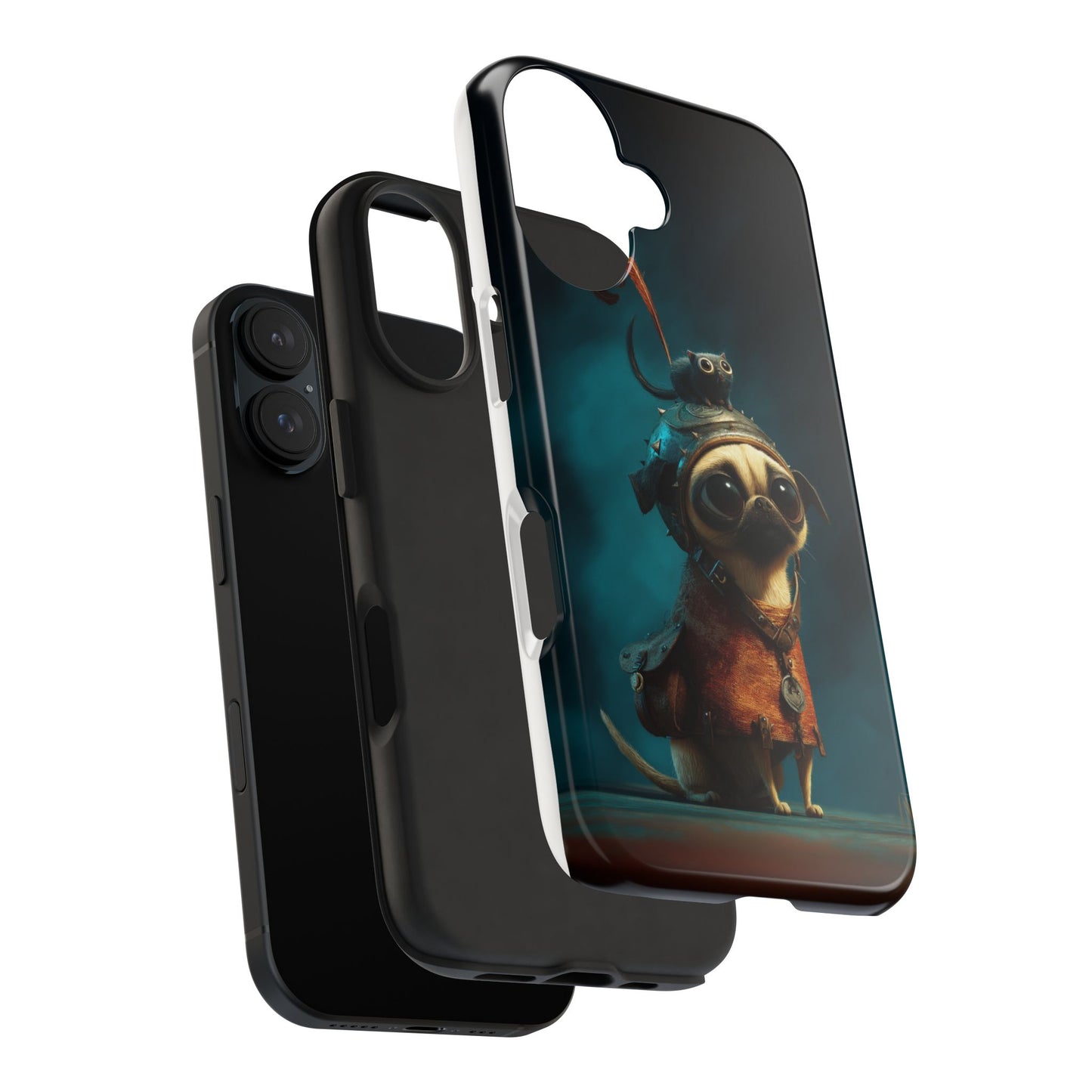 Cute Pug Adventure Tough Phone Case - Durable Protection for Pet Lovers