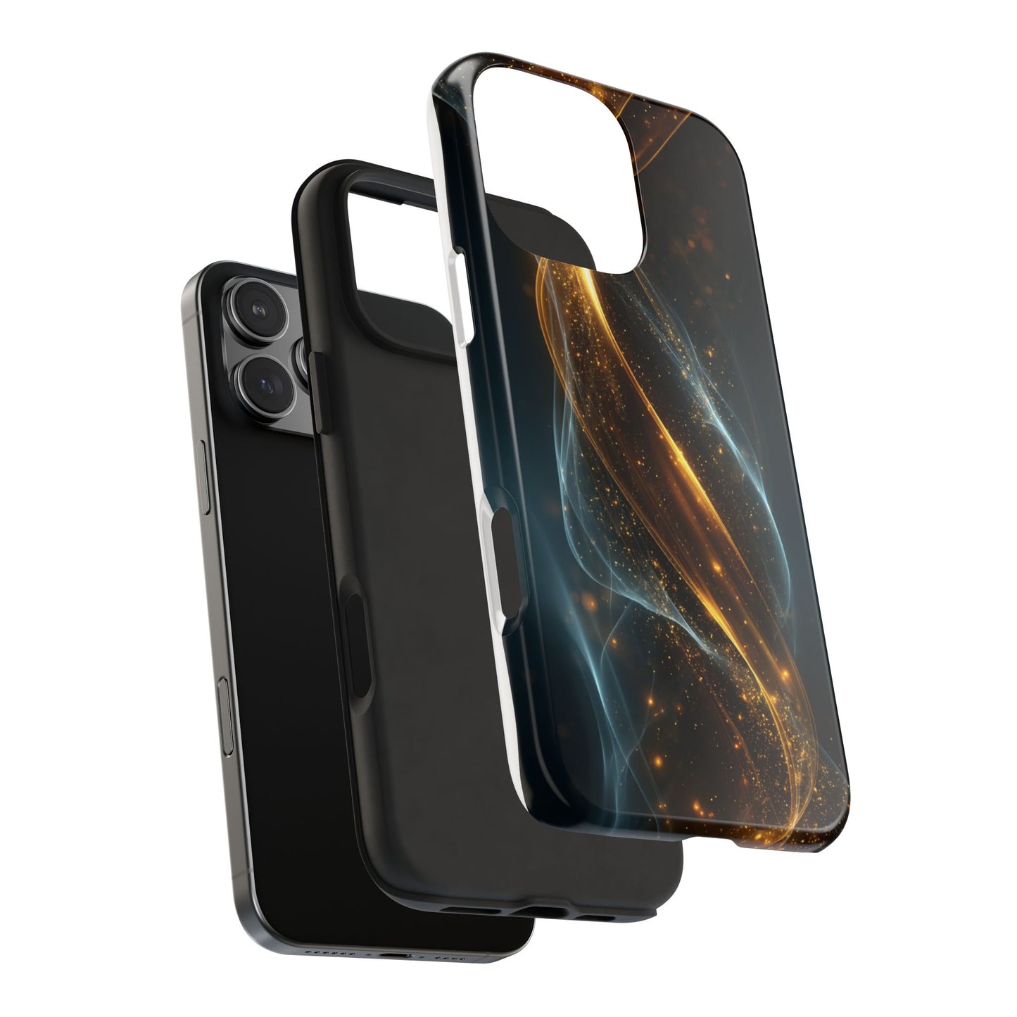 Stylish Tough Phone Case with Elegant Swirl Design
